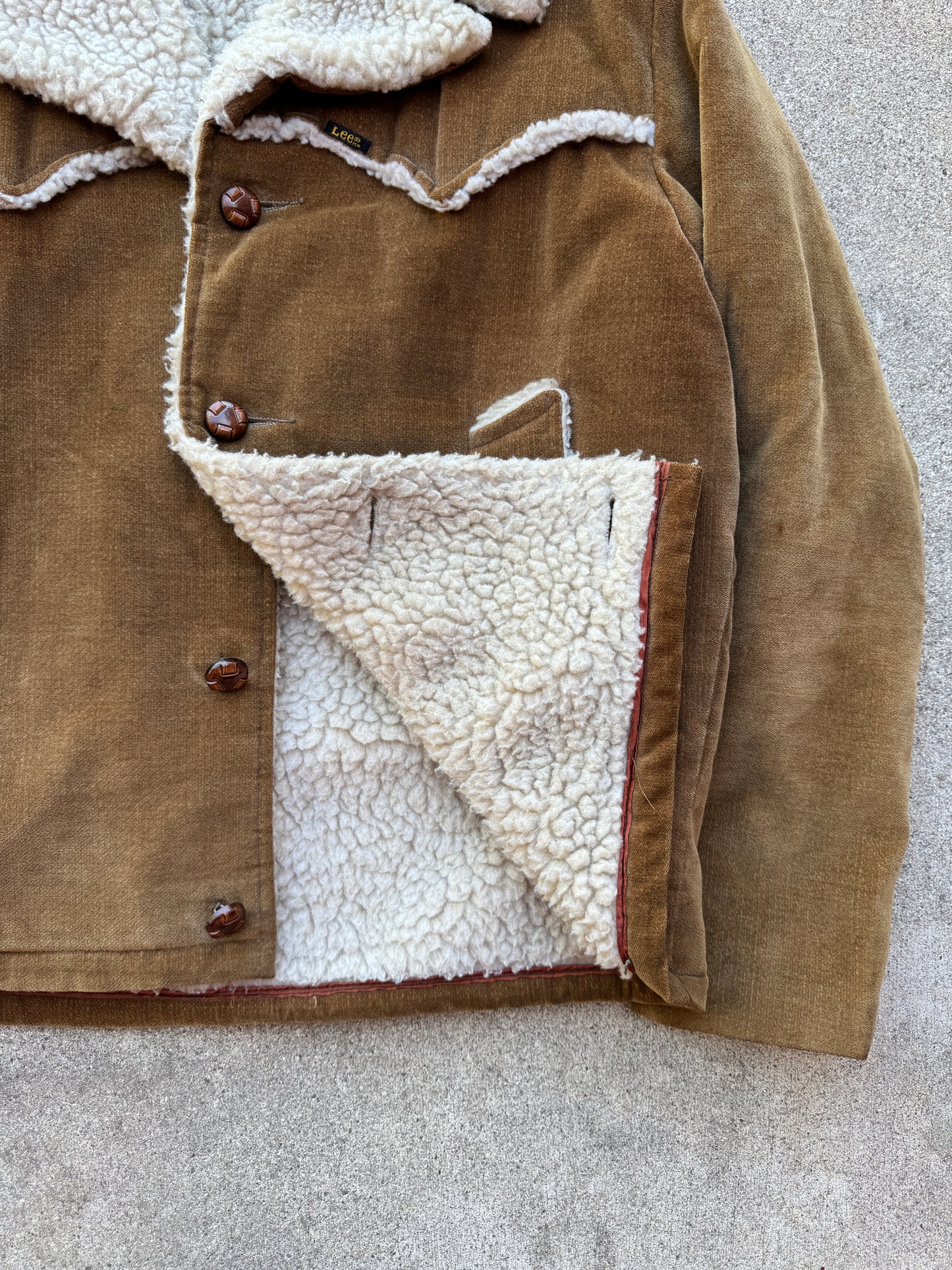 1970s Lee Storm Rider Sherpa Suede Western Jacket