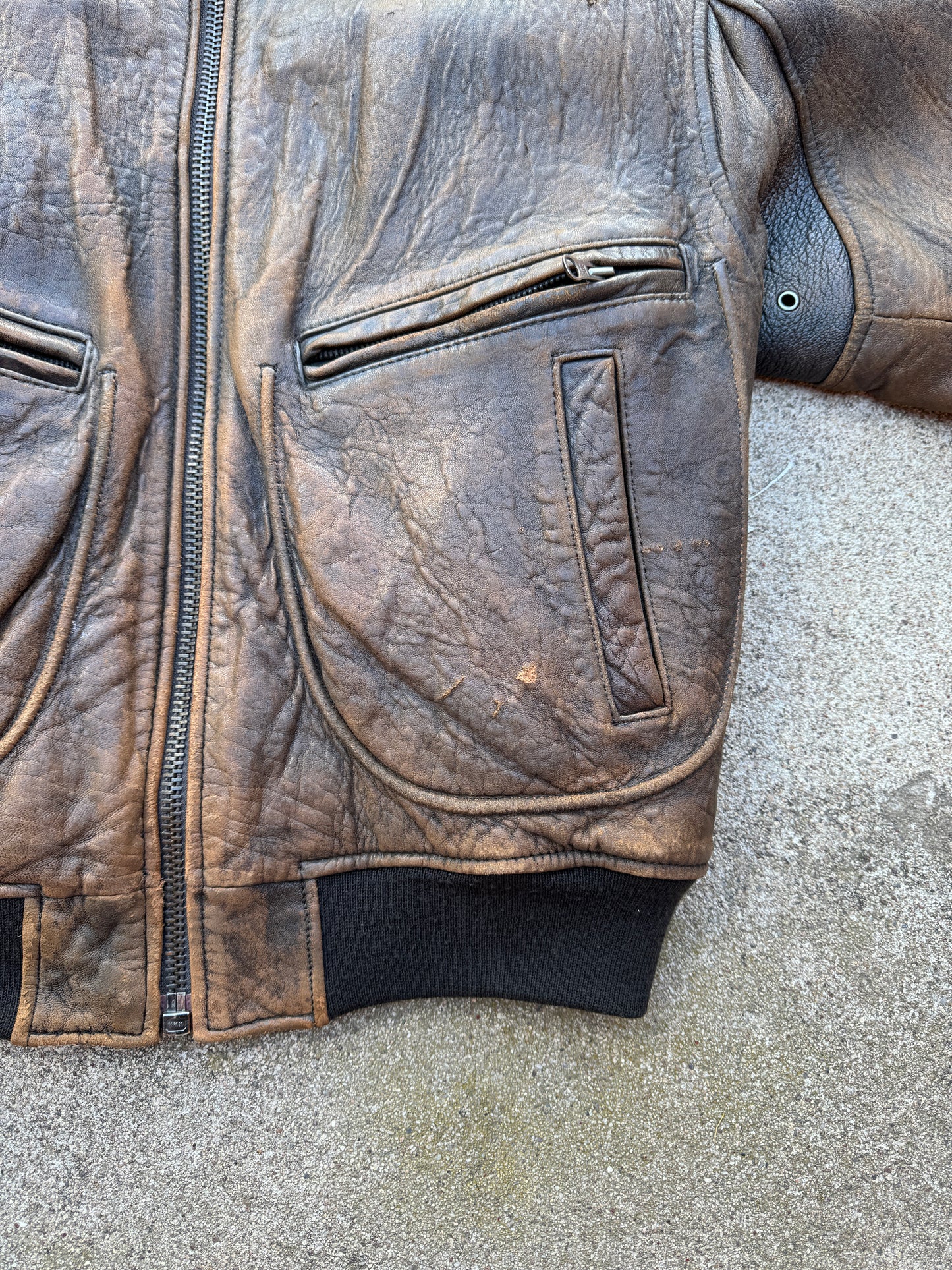 1980s G-2 US Navy Bomber Leather Jacket