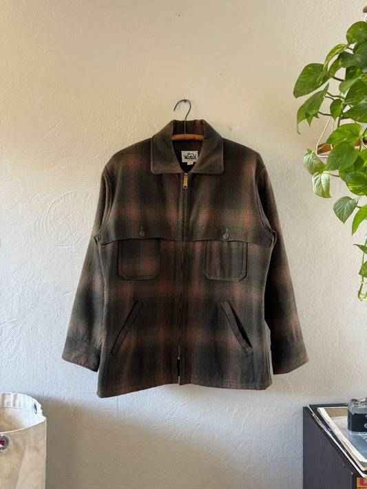 1970s Woolrich Hunting Zip Up Flannel Jacket