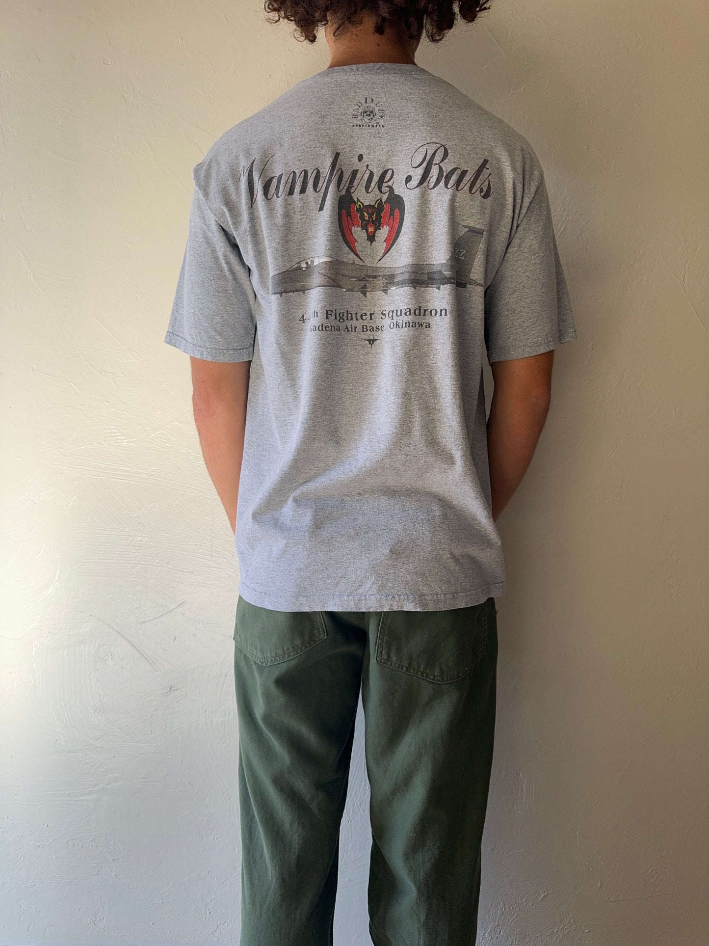 1990s Vampire Bats Fighter Squadron Okinawa T-Shirt