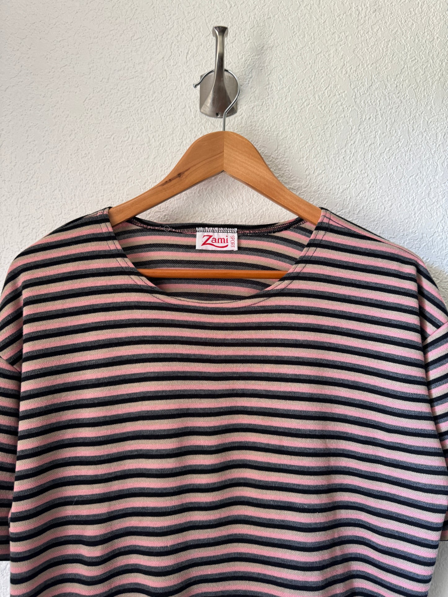 Vintage Striped Pink T-Shirt