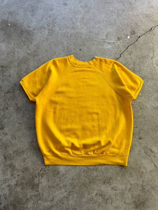 1970/80s Mustard Blank Short Sleeve Sweater