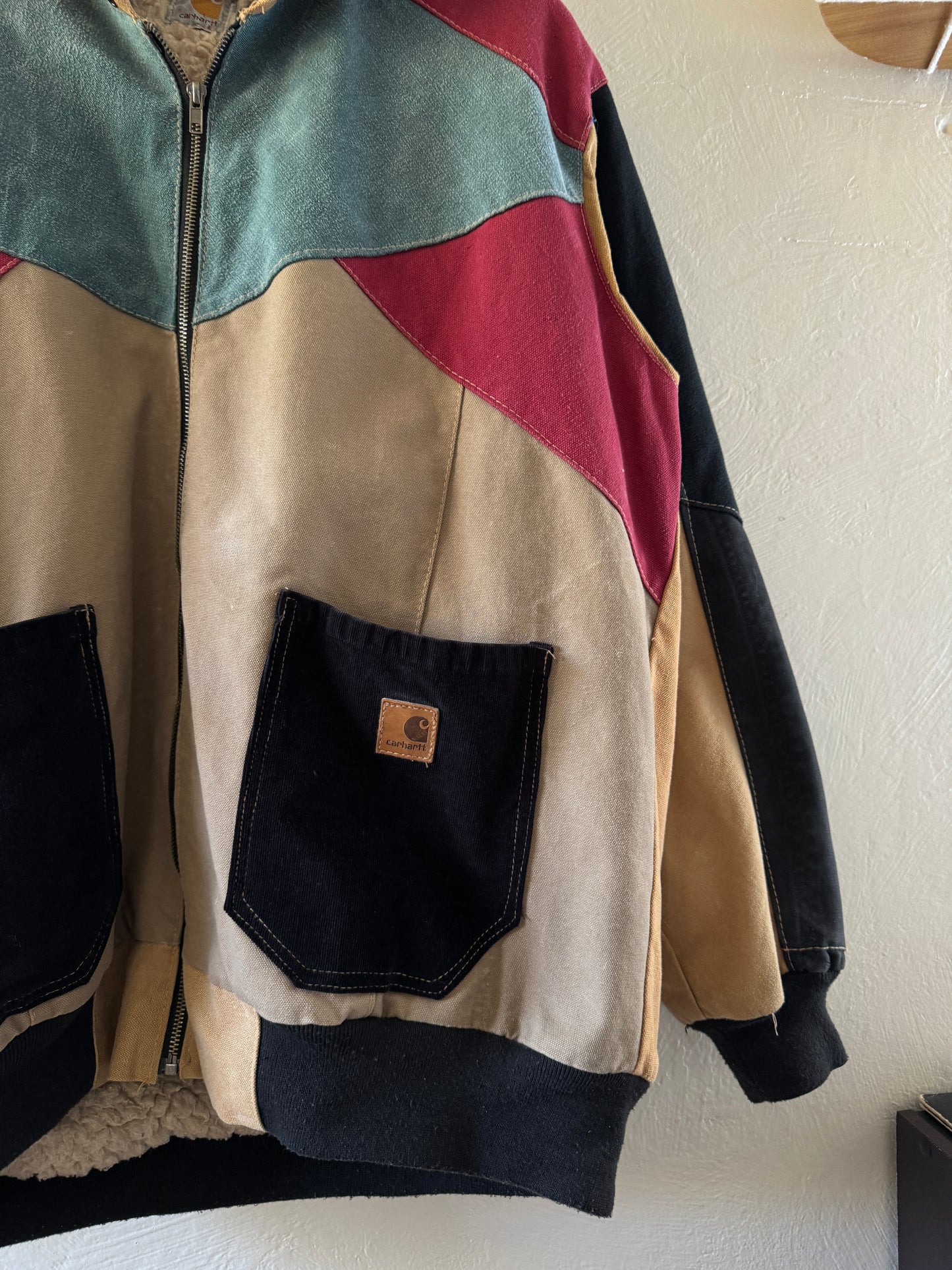 Carhartt Reworked Custom Hooded Fleece Lined Jacket