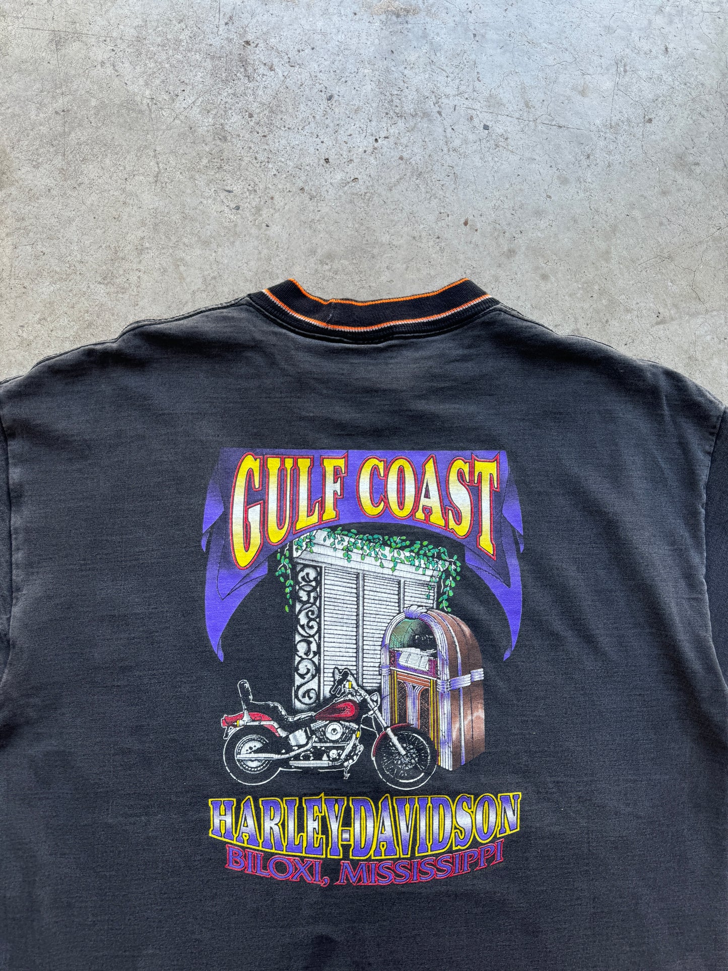 1990s Harley Davidson Gulf Coast Mississippi T-Shirt