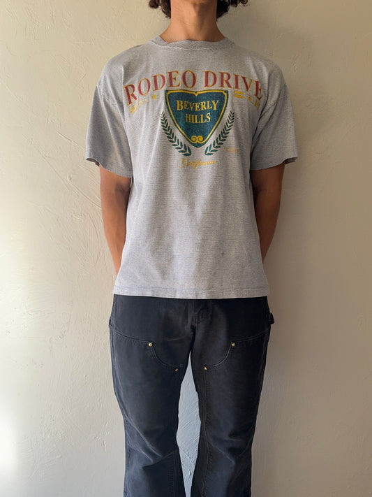 1990s Rodeo Drive Beverly Hills CA Stripped T-Shirt