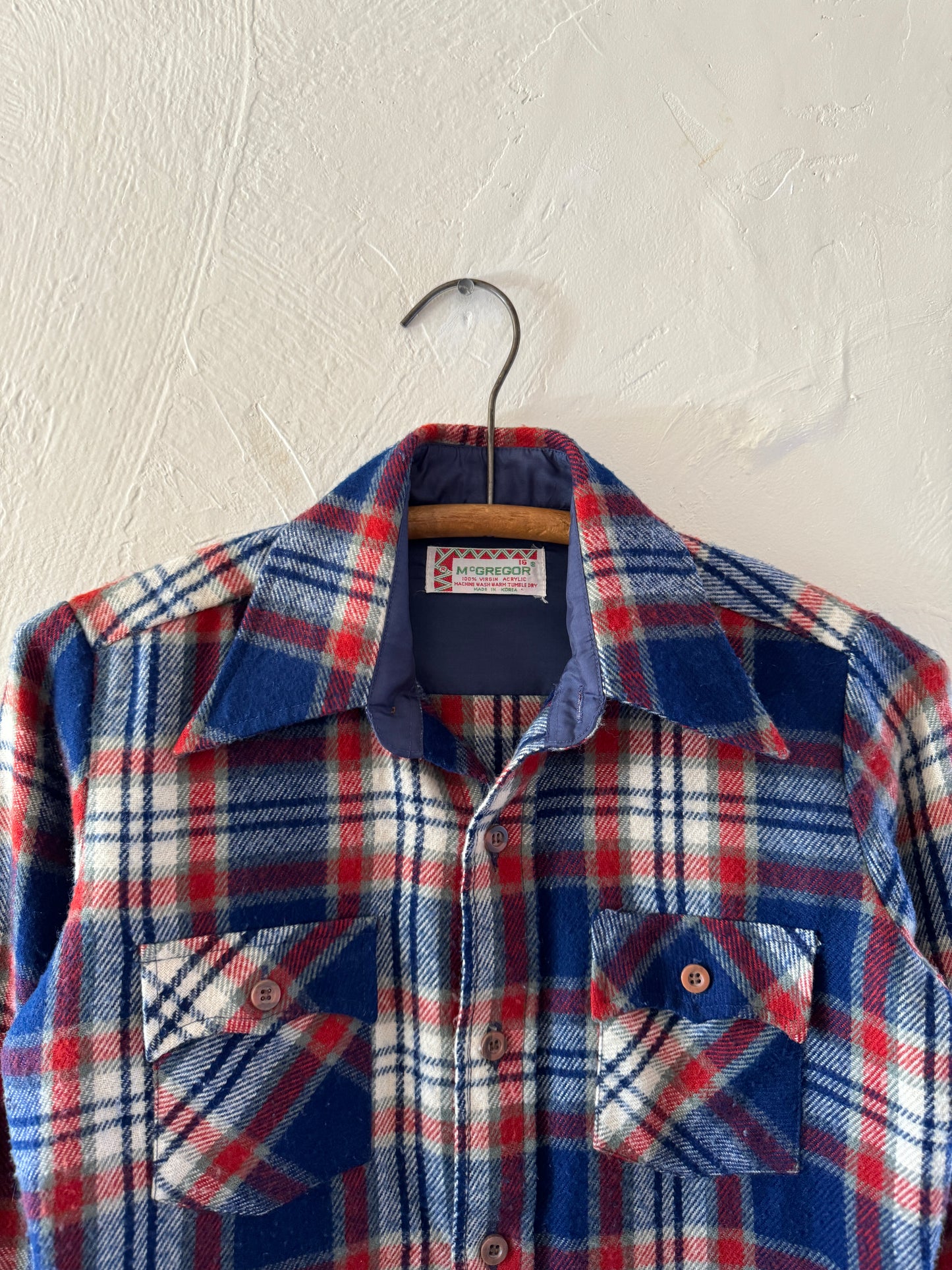 Vintage Mcgregor Plaid Flannel Button Up