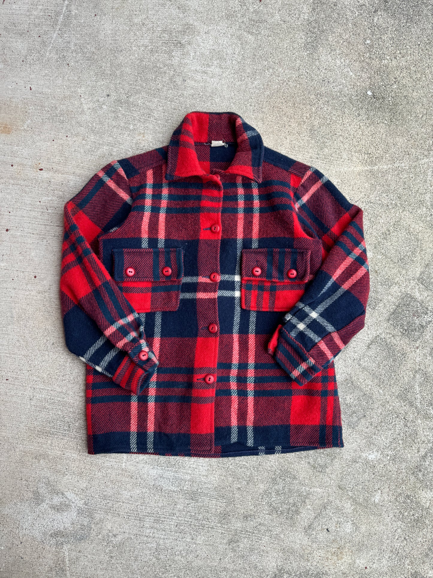 1950s Wool Plaid Flannel