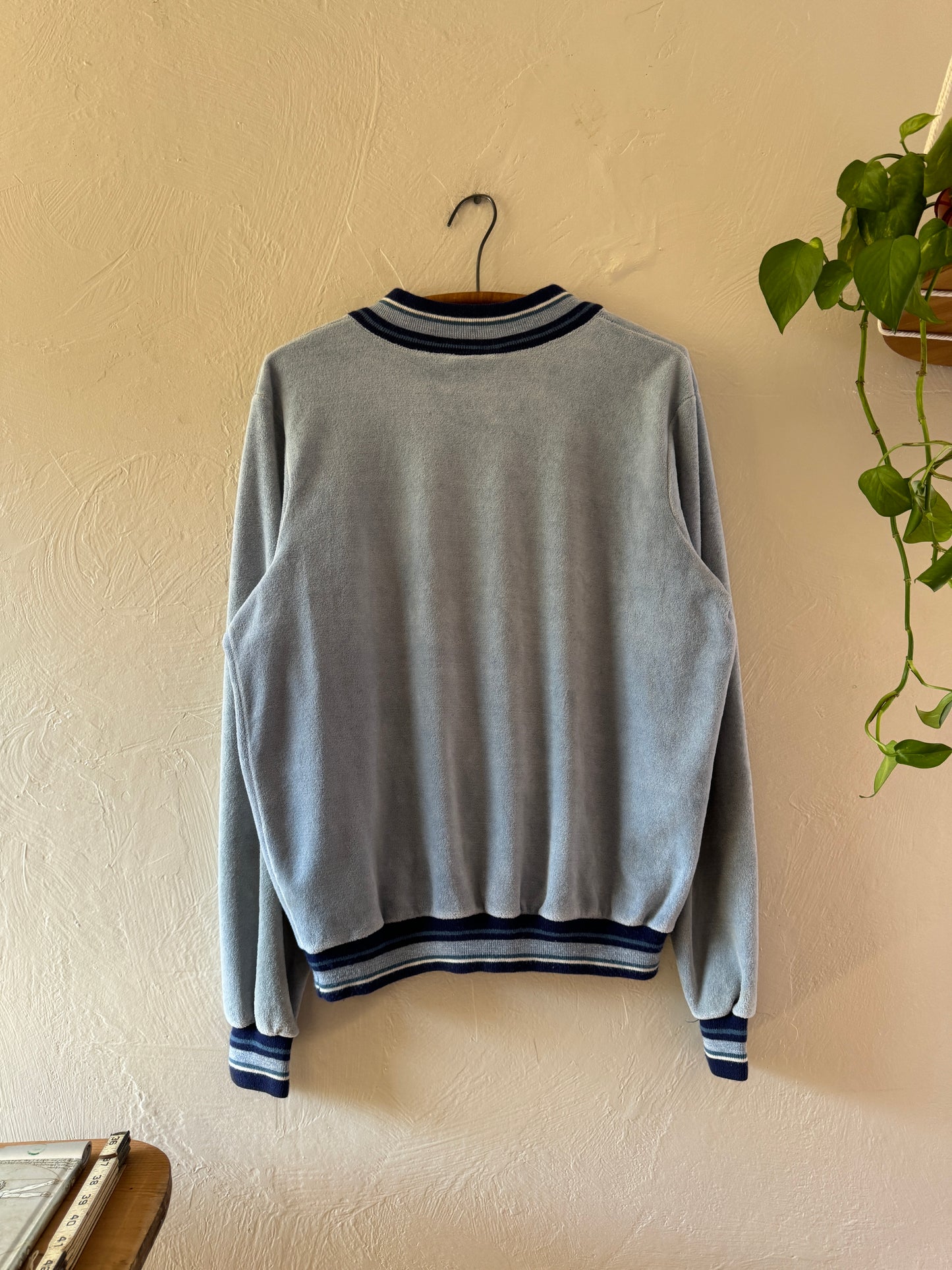 Vintage Spire Terry Cloth V-Neck Sweater