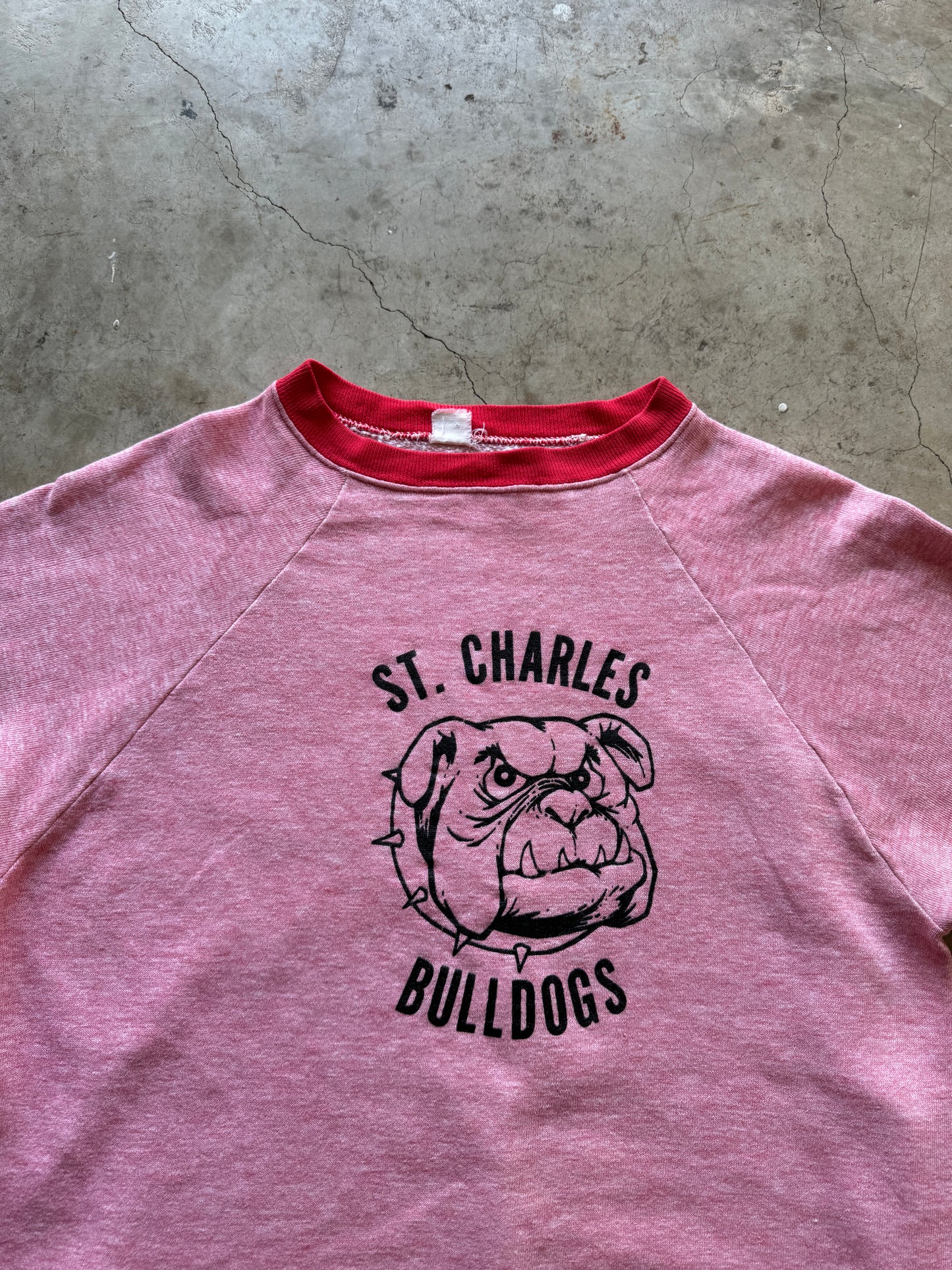 1970s St. Charles Bulldogs Two Tone Sweater