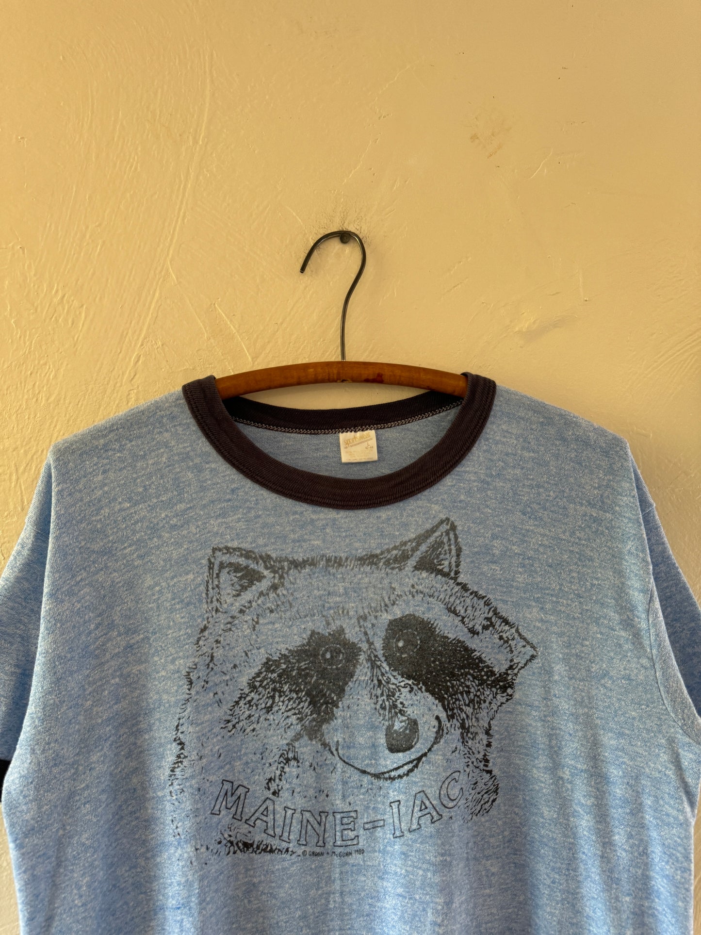 1980s Maine-Iac Raccoon Ringer T-Shirt