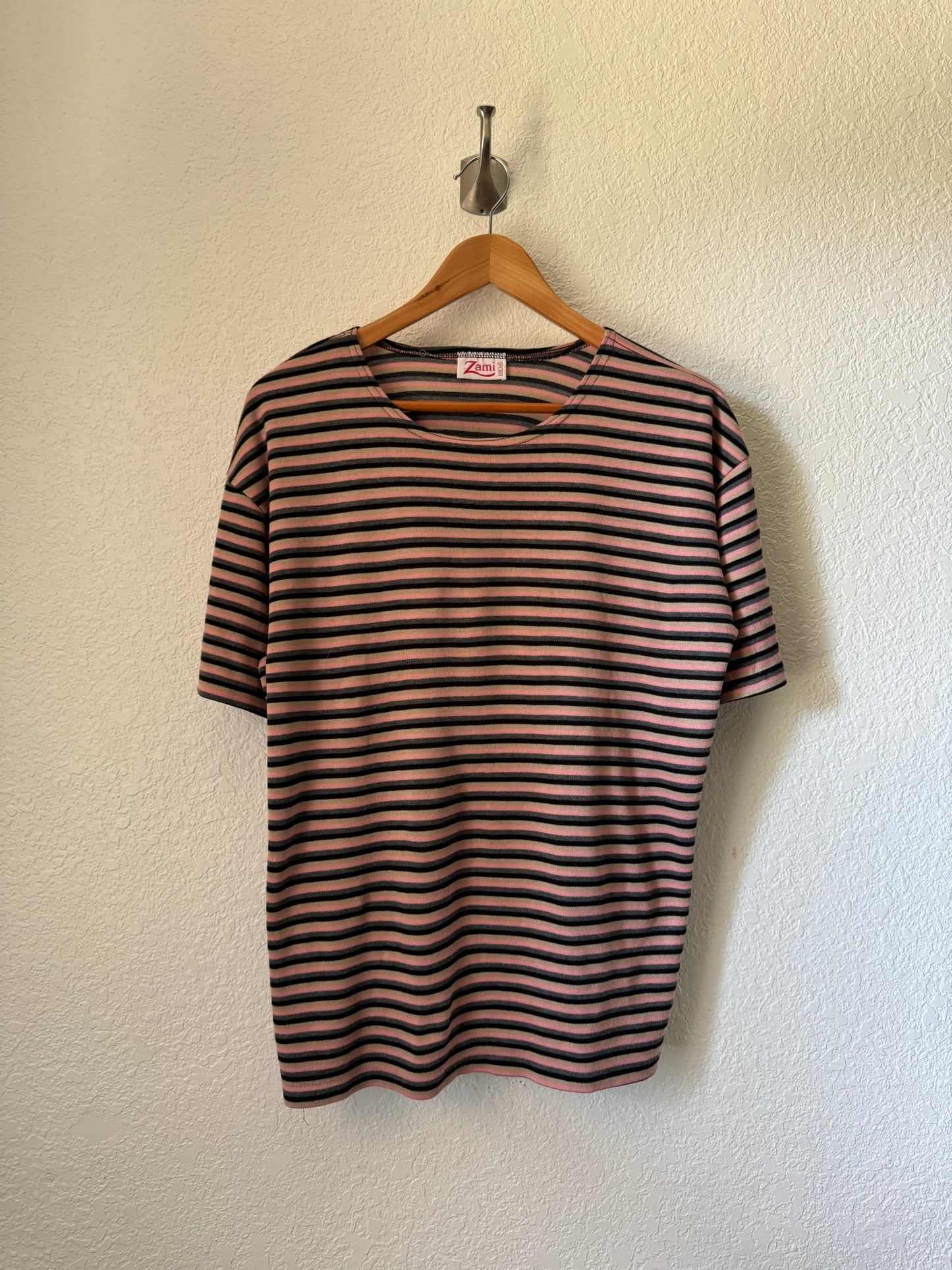 Vintage Striped Pink T-Shirt