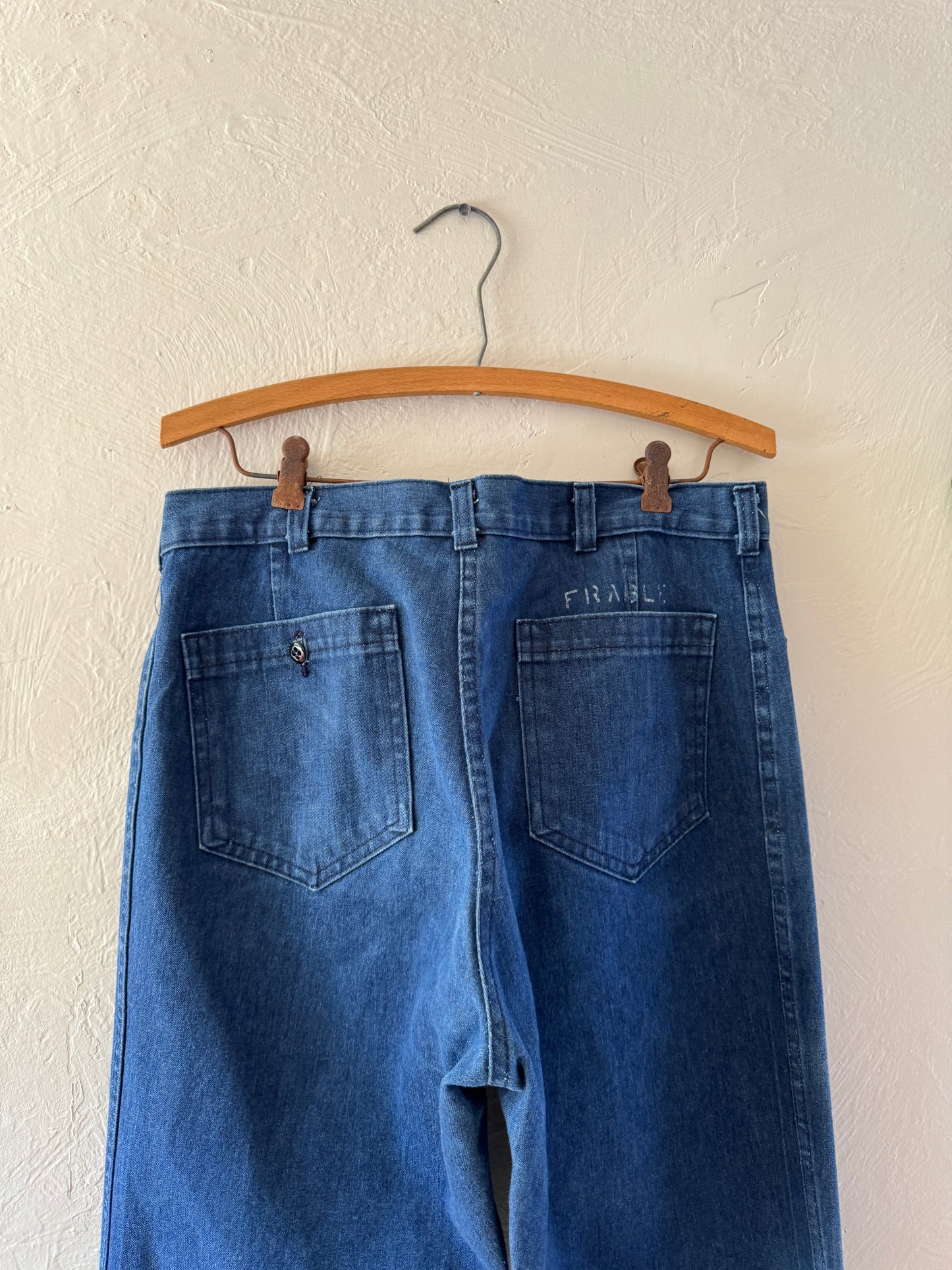 1980s USN Navdungaree Bell Bottoms Denim Pants