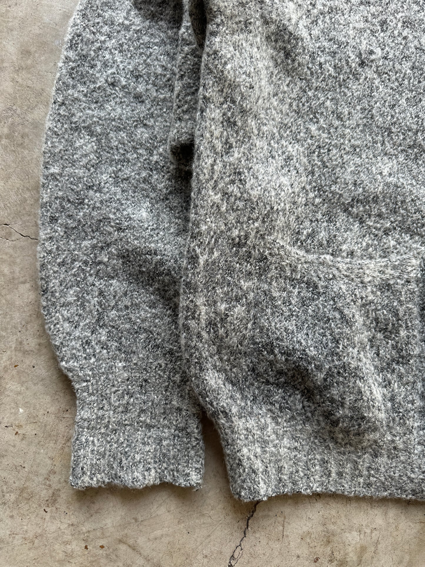 1960s Thane Mohair Fuzzy Grey Cardigan