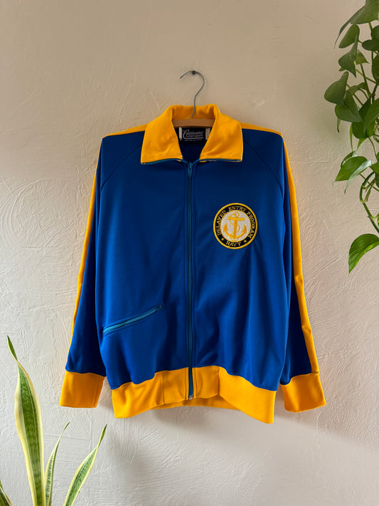 1980s Sportswear Navy Program Zip Up Jacket