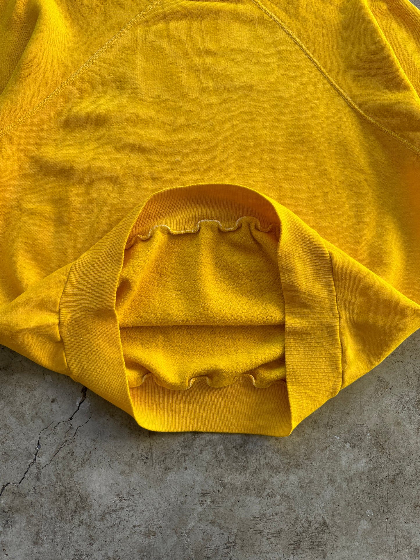 1970/80s Mustard Blank Short Sleeve Sweater