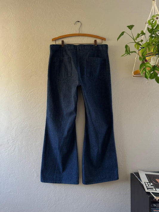 1980s USN Navdungaree Bell Bottoms Denim Pants (2)