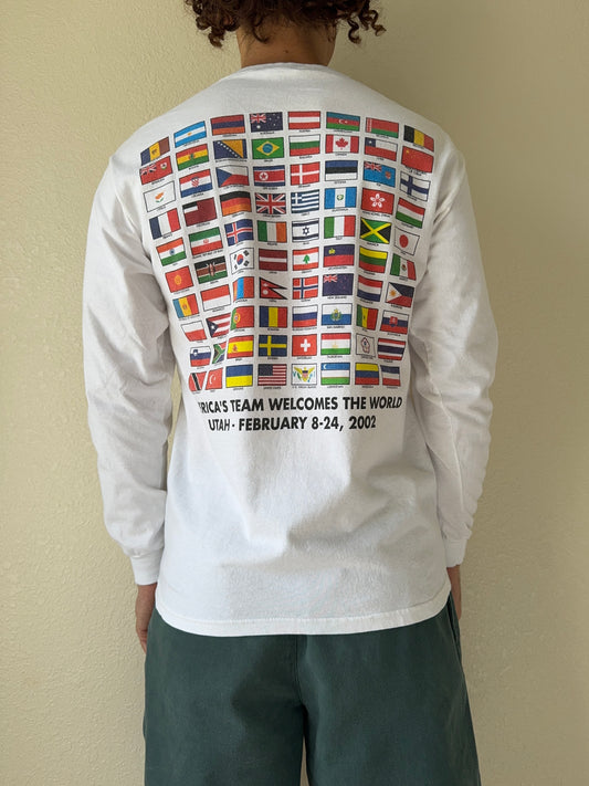 2002 Winter Olympics Flags USA Long Sleeve T-Shirt