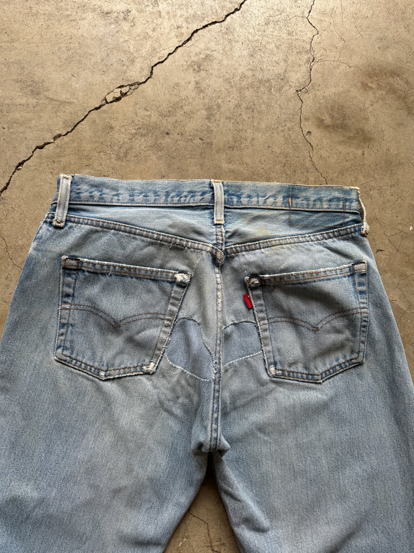 1970/80s Levis 501s Selvedge Distressed Jeans