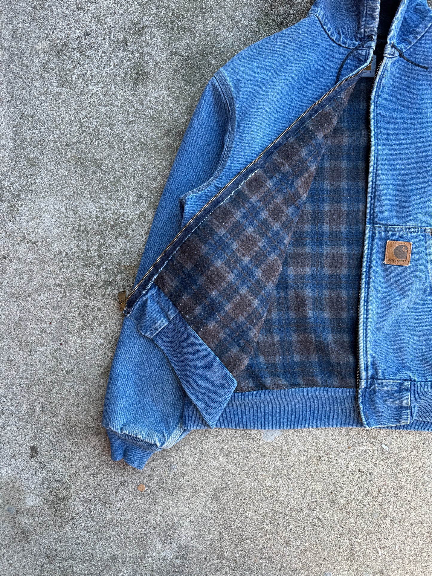 1990s Carhartt Active Hooded Denim Jacket