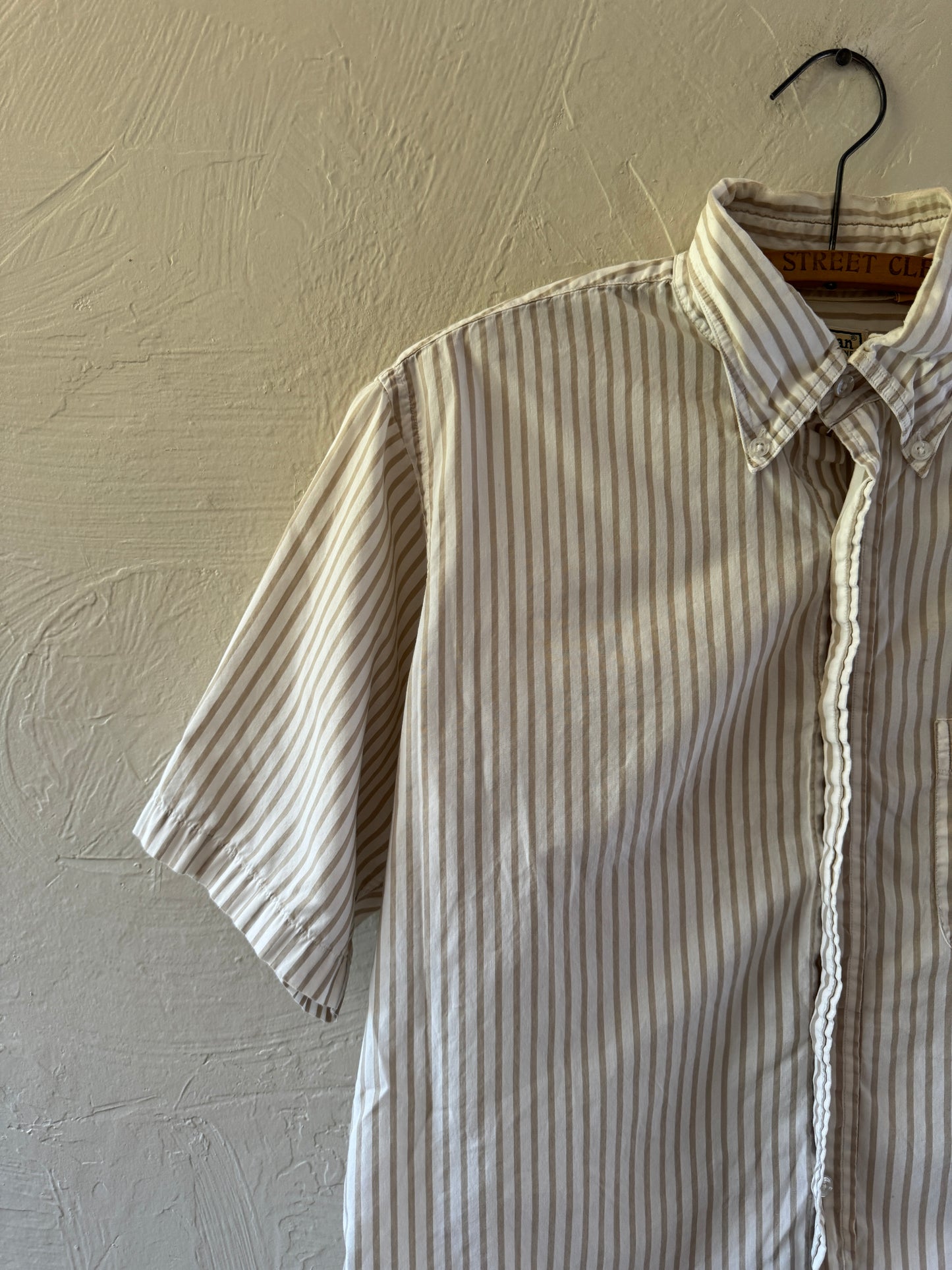 1970/80s LL Bean Stripped Button Down Short Sleeve Shirt (2)