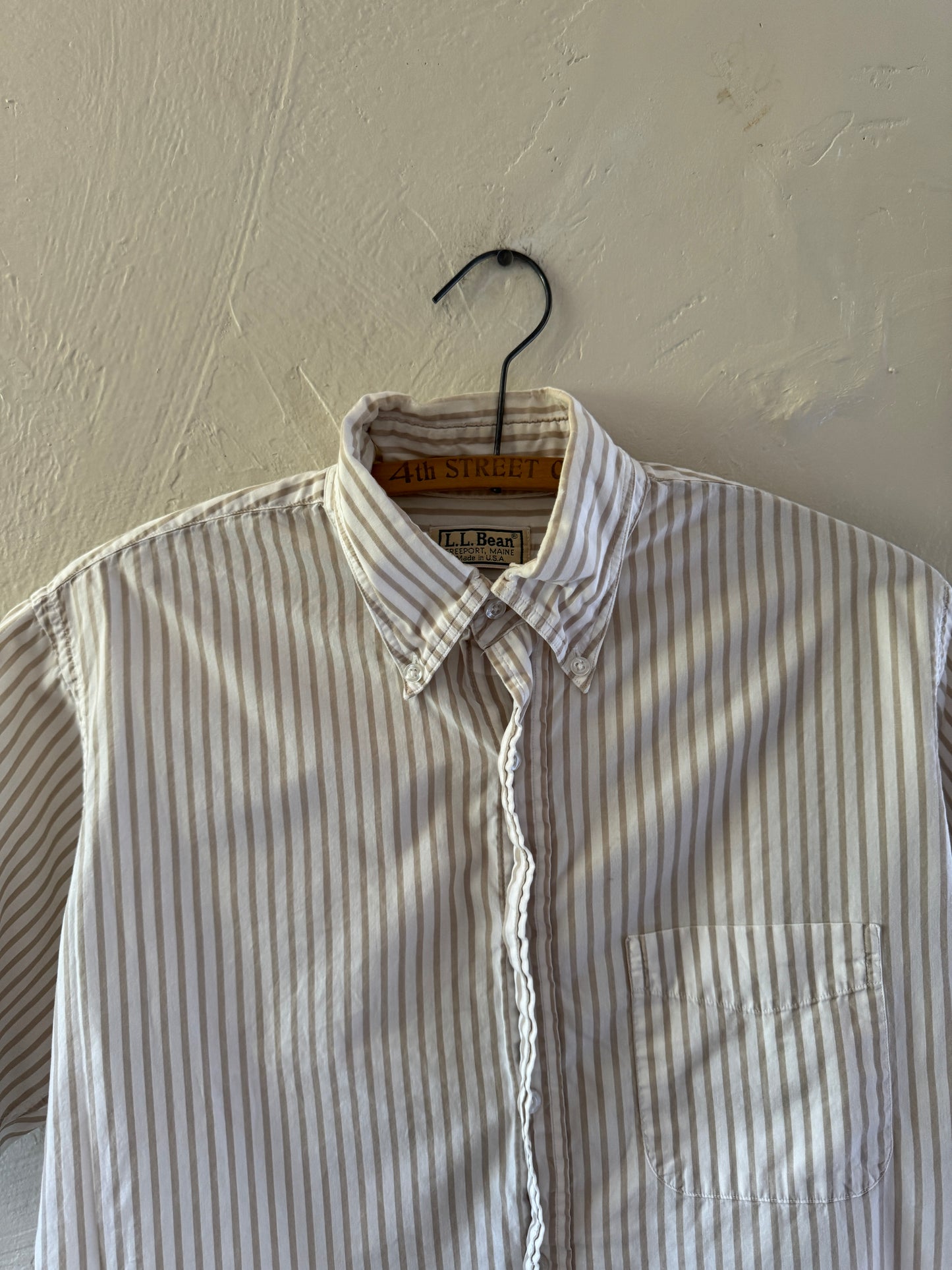 1970/80s LL Bean Stripped Button Down Short Sleeve Shirt (2)