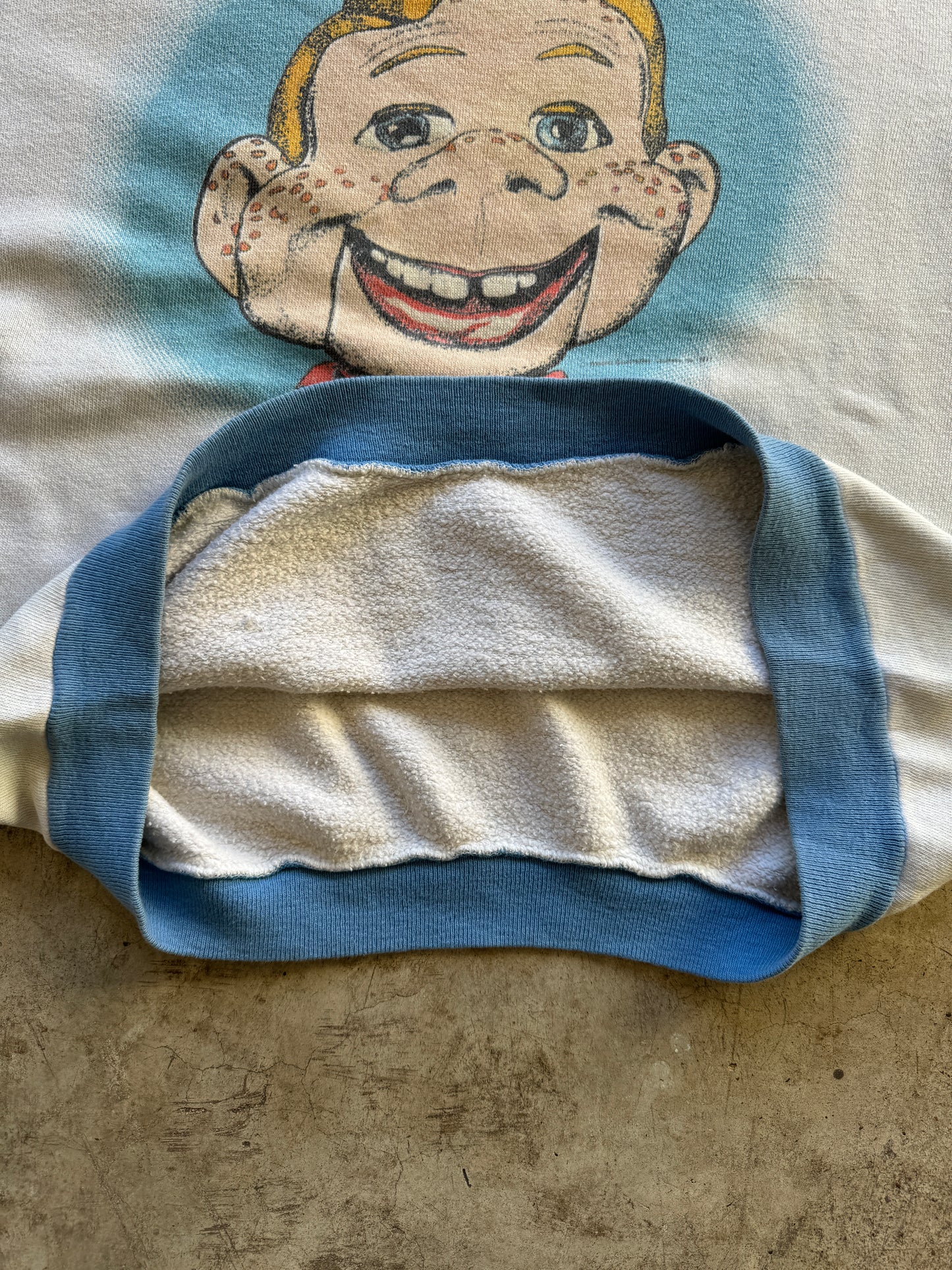 1970s Howdy Doody Two Tone Short Sleeve Sweater