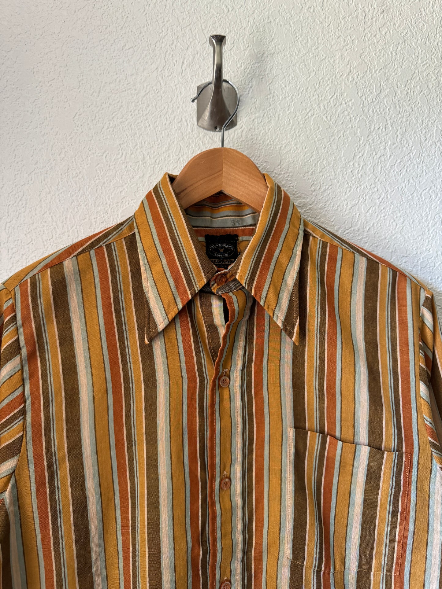 1970s Towncraft Striped Button Up Shirt