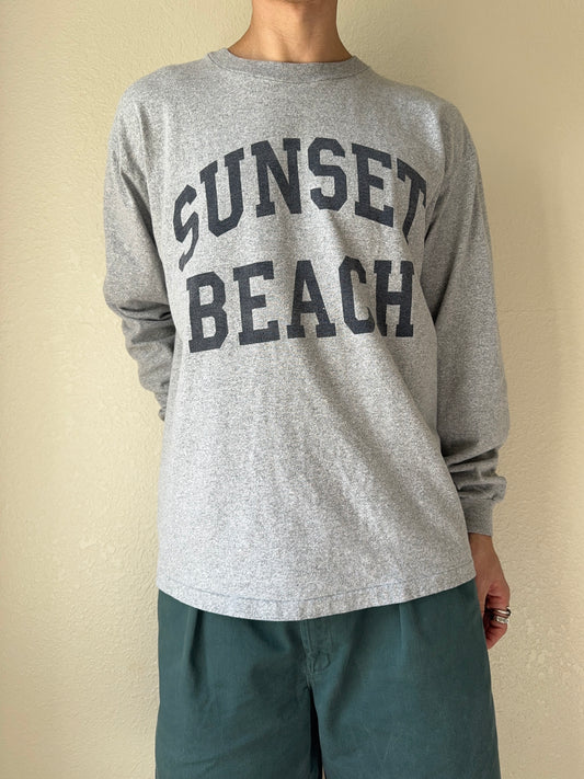 1990s Sunset Beach Heavy Cotton Long Sleeve T-Shirt