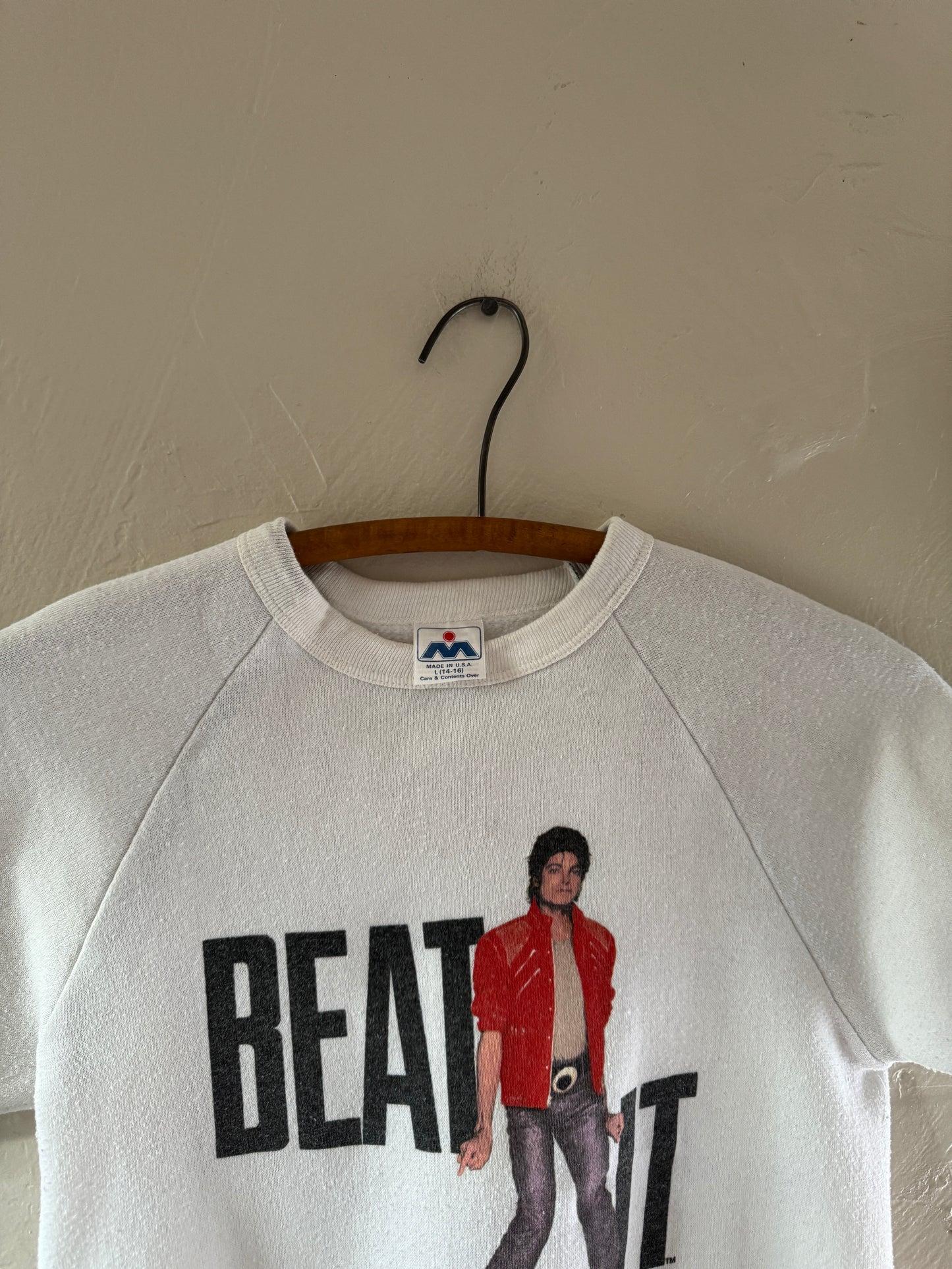 1980s Michael Jackson Beat It Short Sleeve Sweater