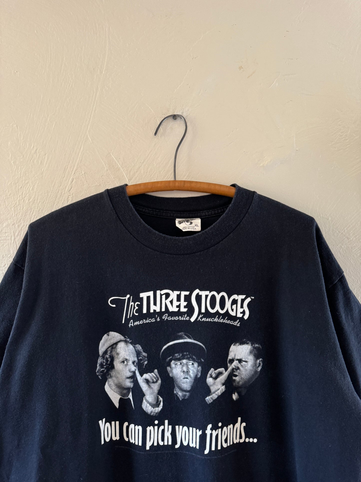 1990s The Three Stooges You Can Pick Your Friends T-Shirt