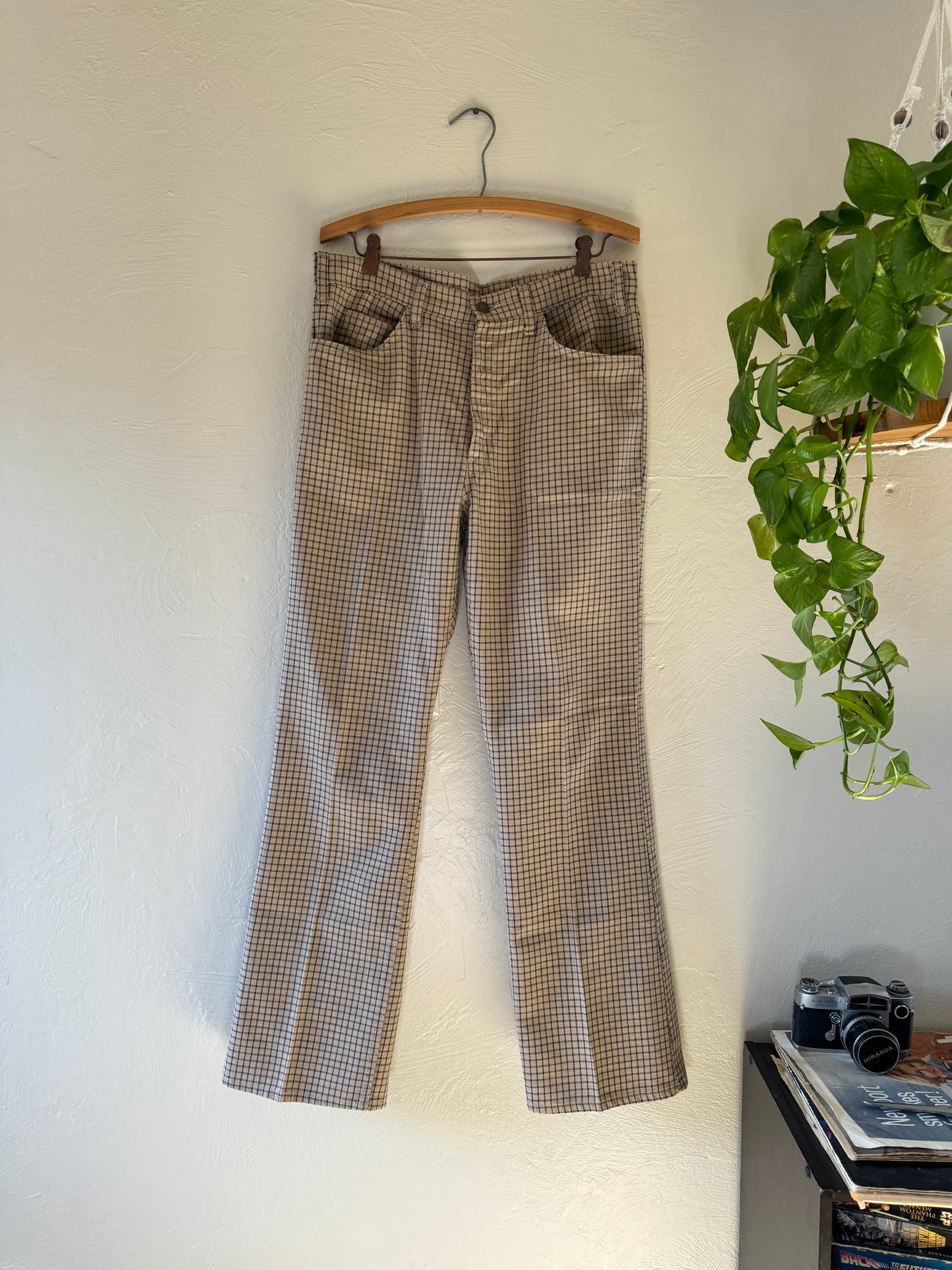 1960s Big “E” Levis Bootcut Plaid Pants