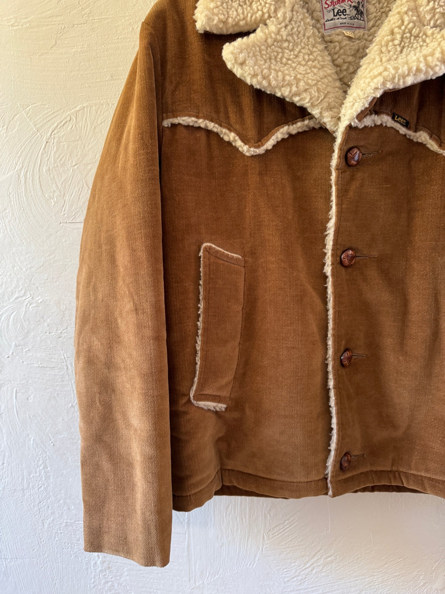 1970s Lee Storm Rider Sherpa Suede Western Jacket