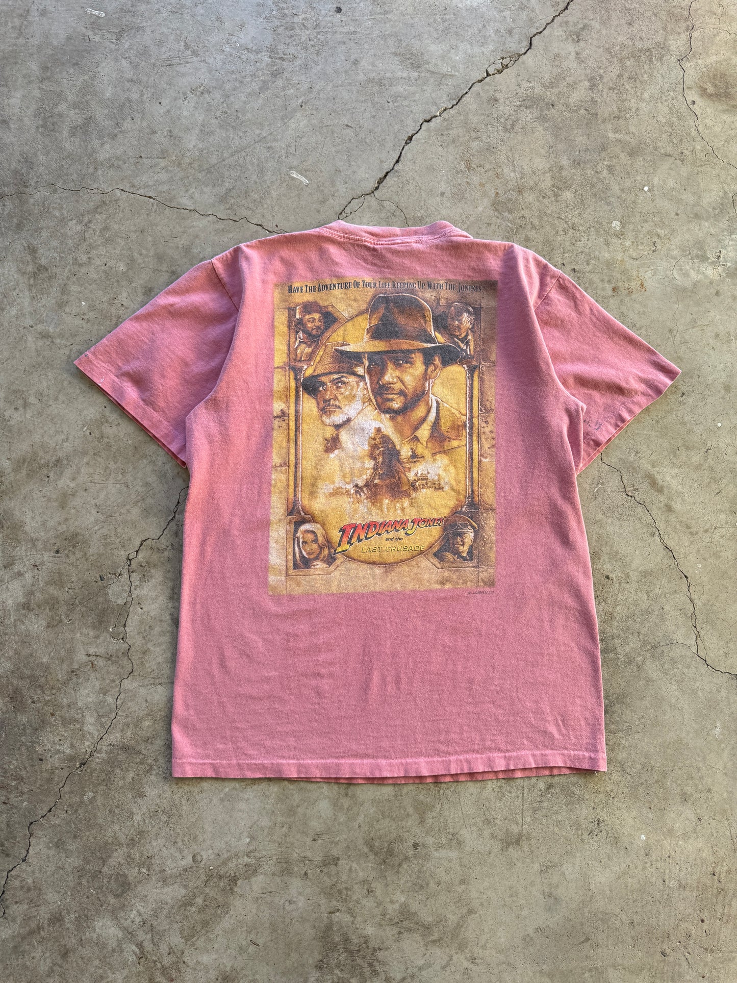 1980s Indiana Jones Last Crusade Movie Promo T-Shirt