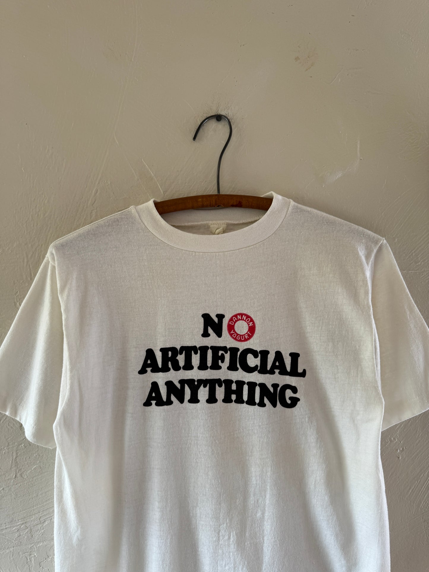 Vintage No Artificial Anything Dannon Yogurt T-Shirt