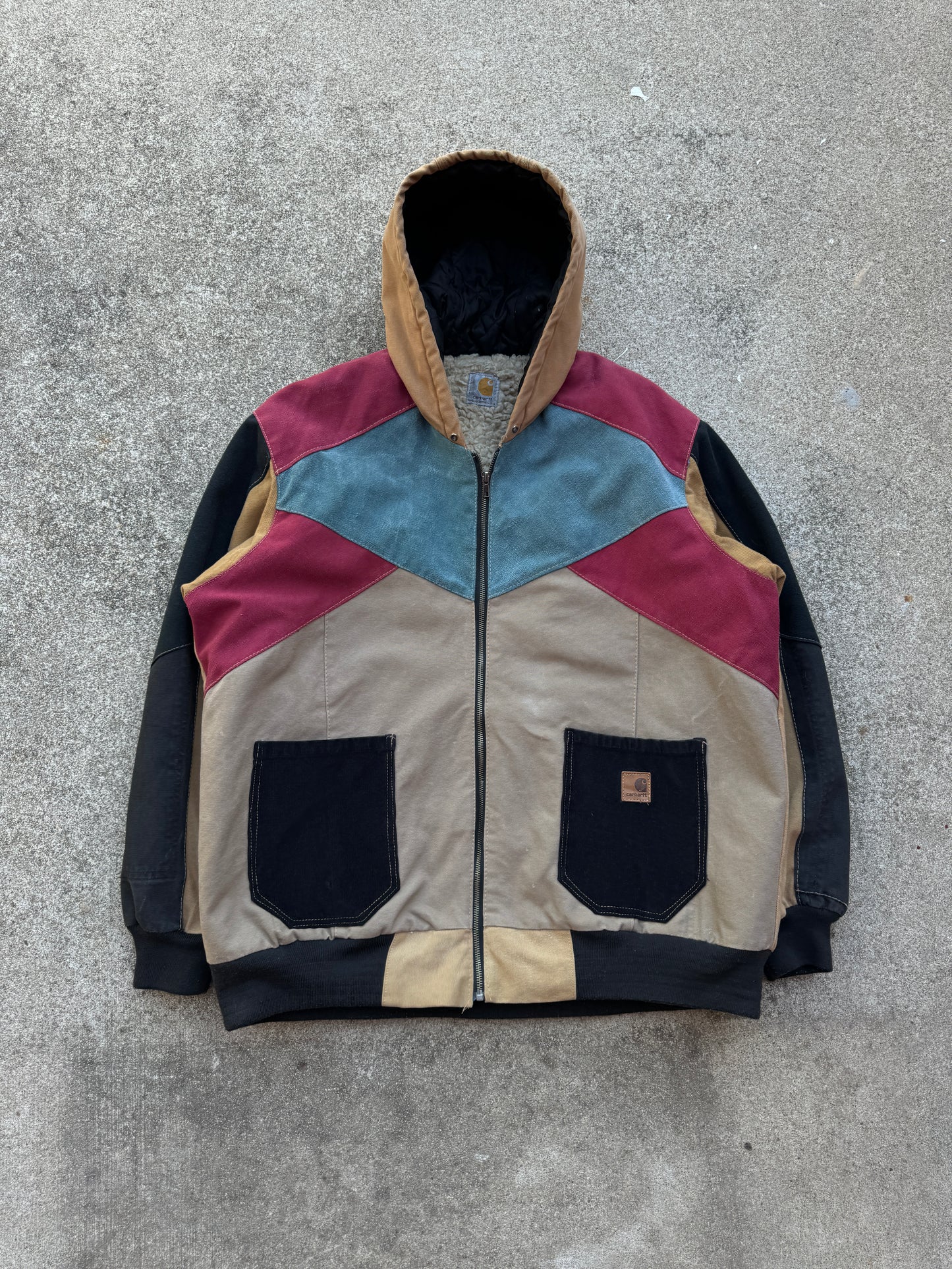 Carhartt Reworked Custom Hooded Fleece Lined Jacket