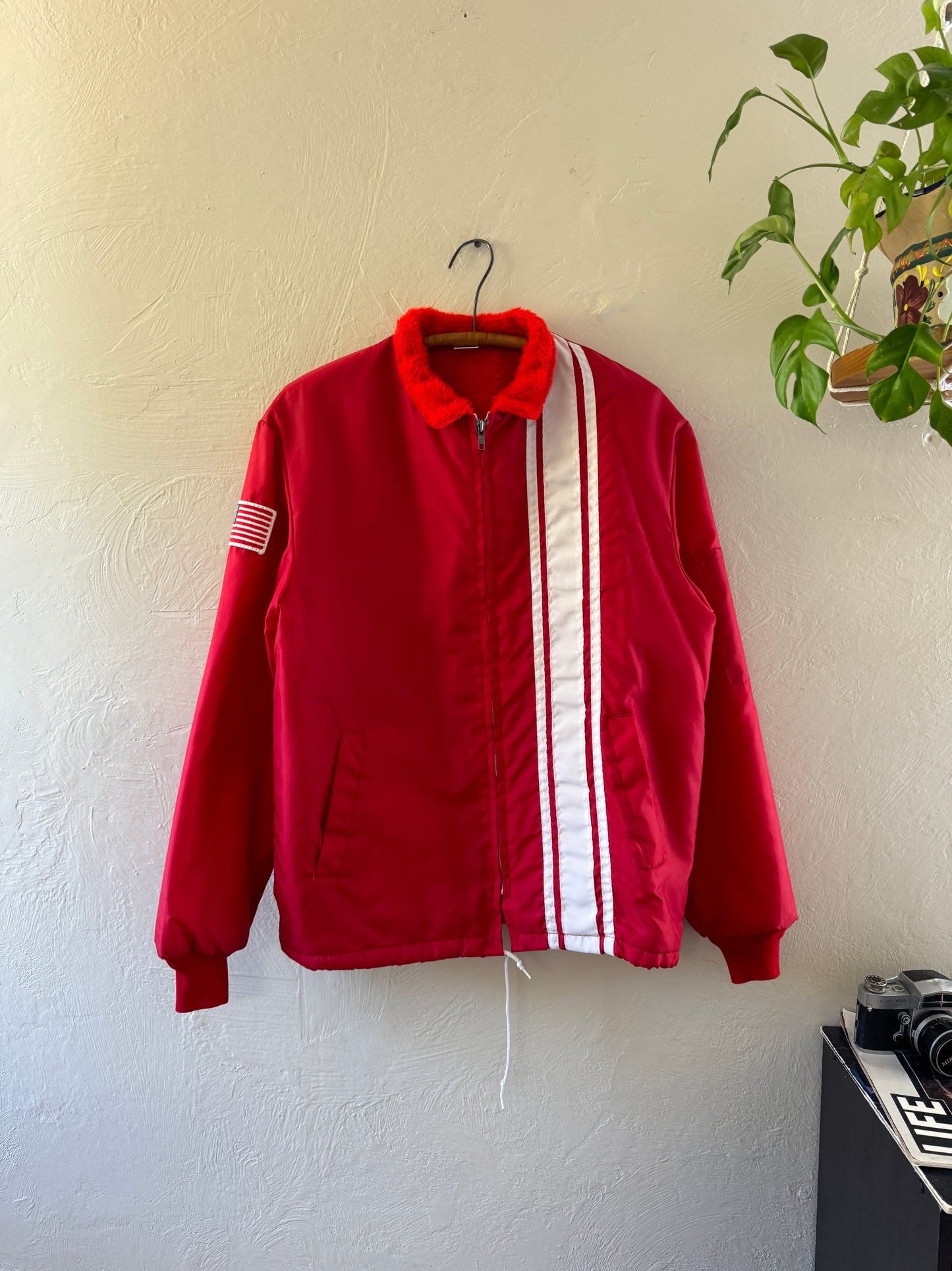 1980s Racing Fleece Lined Jacket