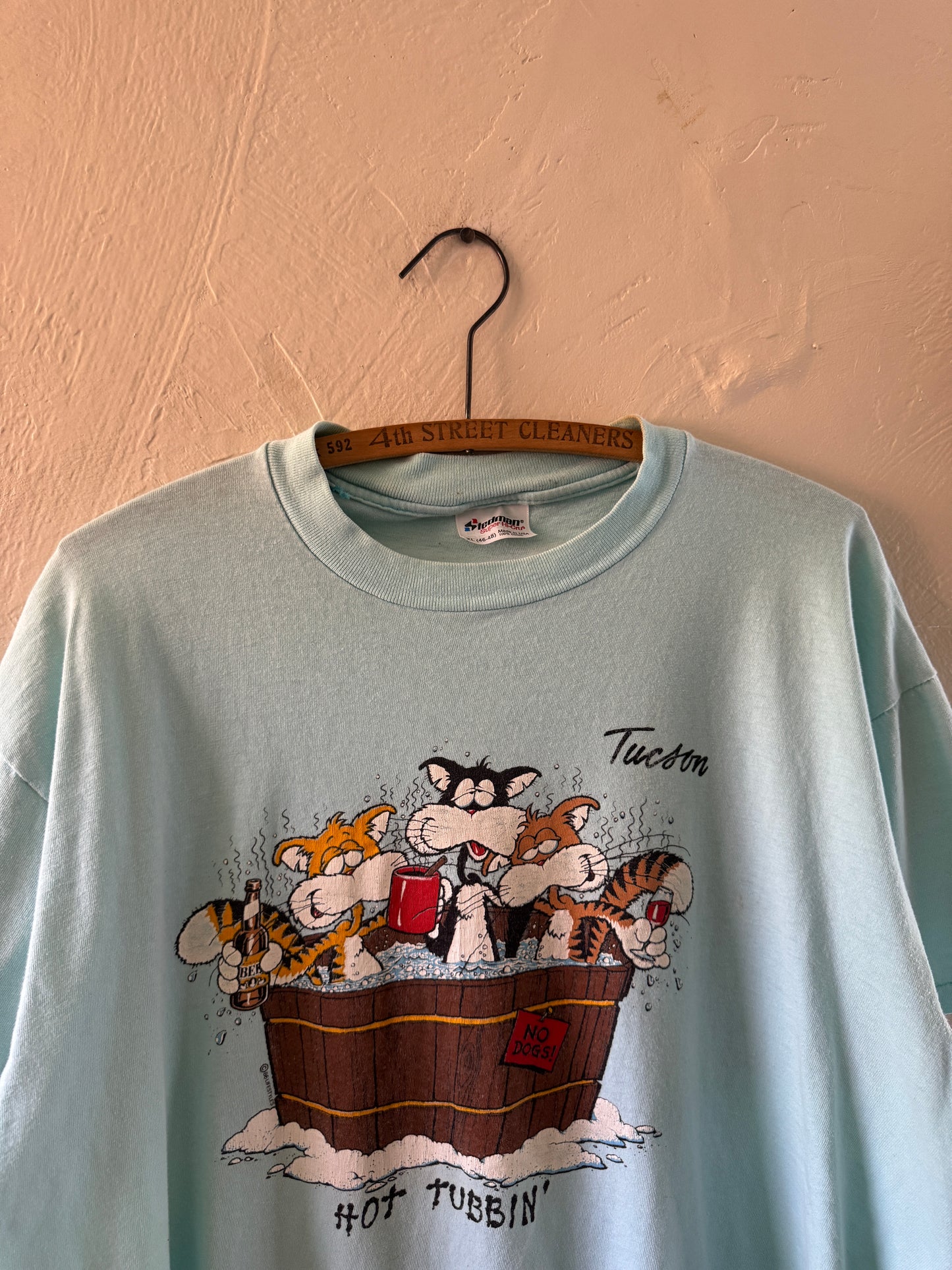 1980s Cats Hot Tubbin’ Tucson Arizona T-Shirt