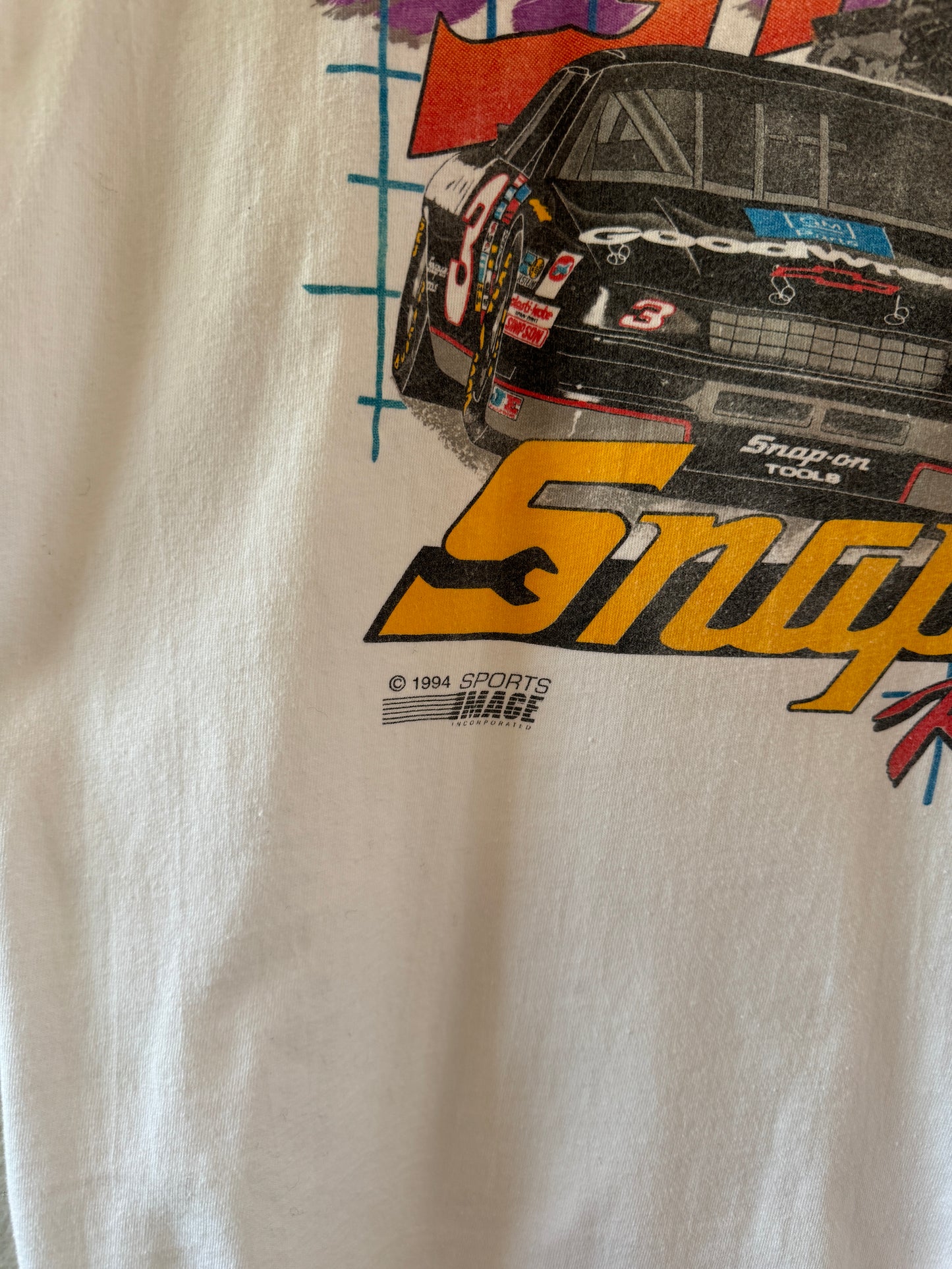 1990s Dale Earnhardt NASCAR Racing Snap On T-Shirt