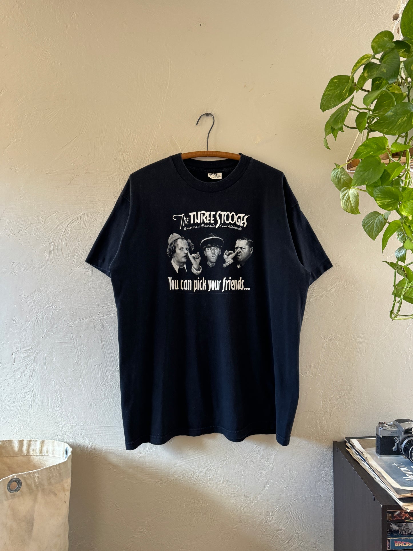 1990s The Three Stooges You Can Pick Your Friends T-Shirt