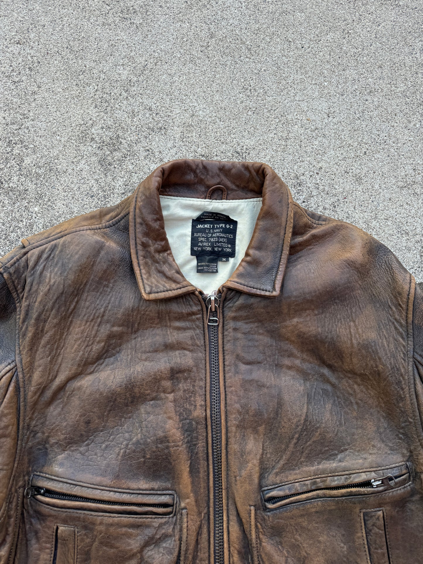 1980s G-2 US Navy Bomber Leather Jacket