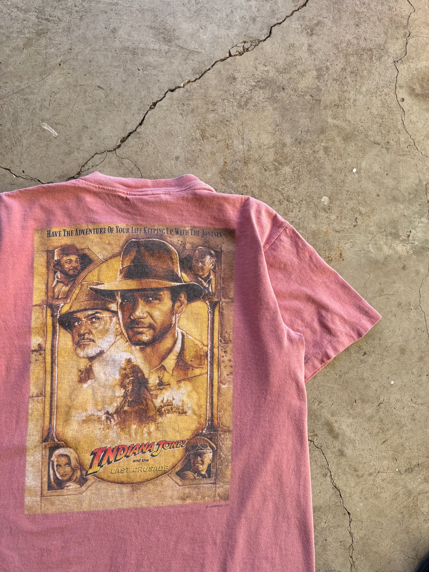 1980s Indiana Jones Last Crusade Movie Promo T-Shirt