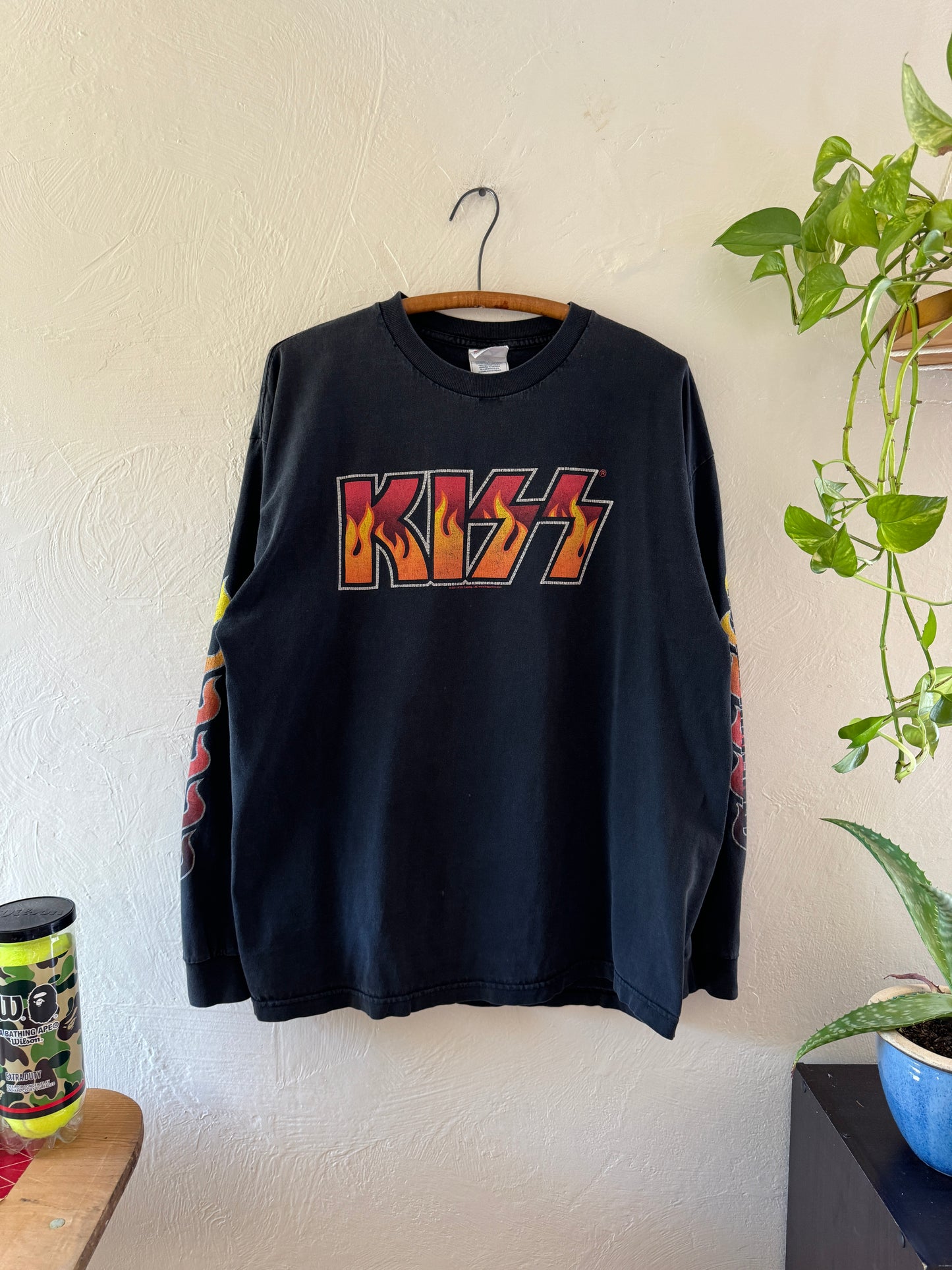 2001 Kiss Band Hotter Than Hell Long Sleeve T-Shirt