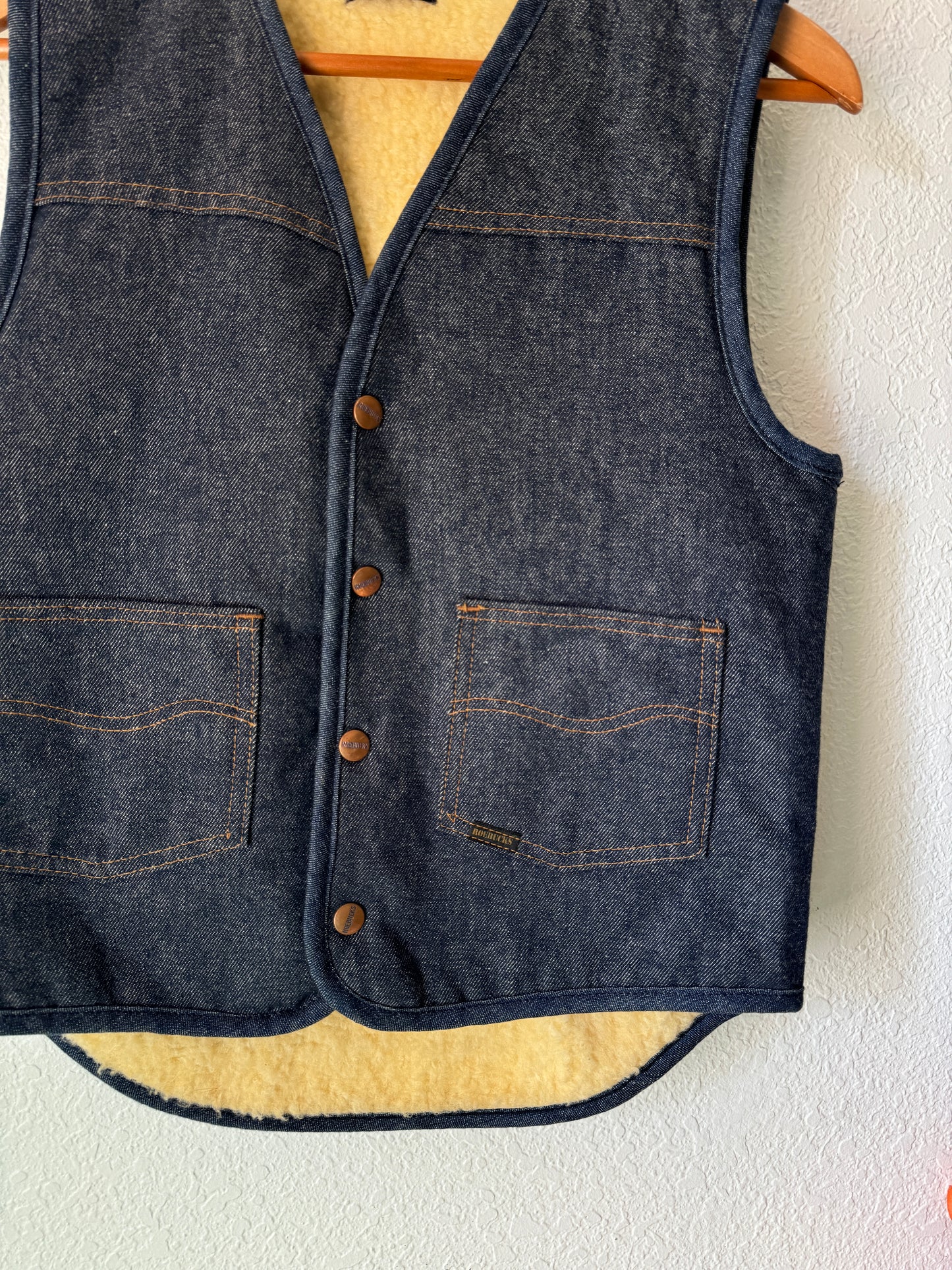 1970/80s Sears Roebuck Sherpa Denim Vest