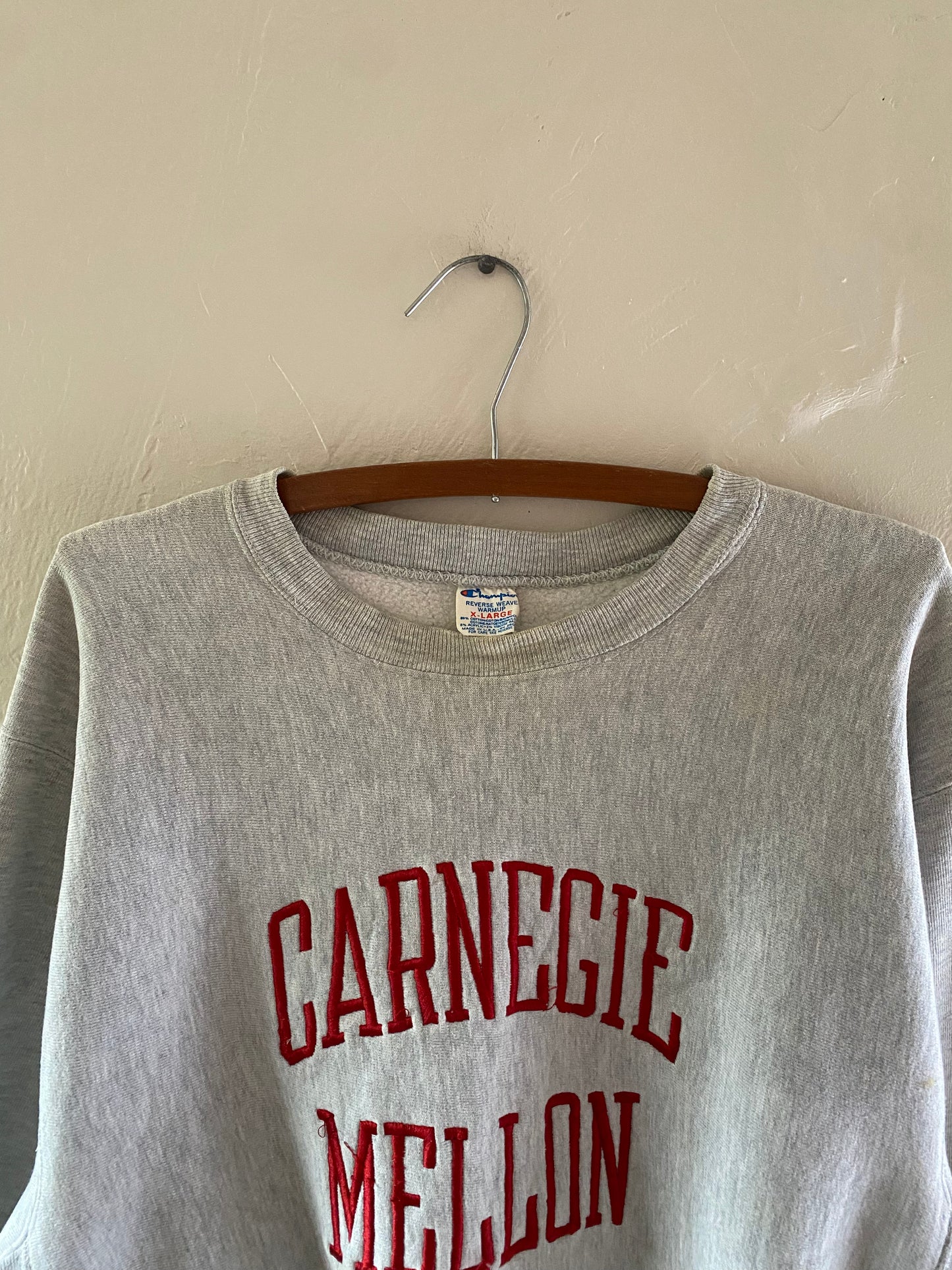 1980s Champion Reverse Weave Carnegie Mellon Sweater