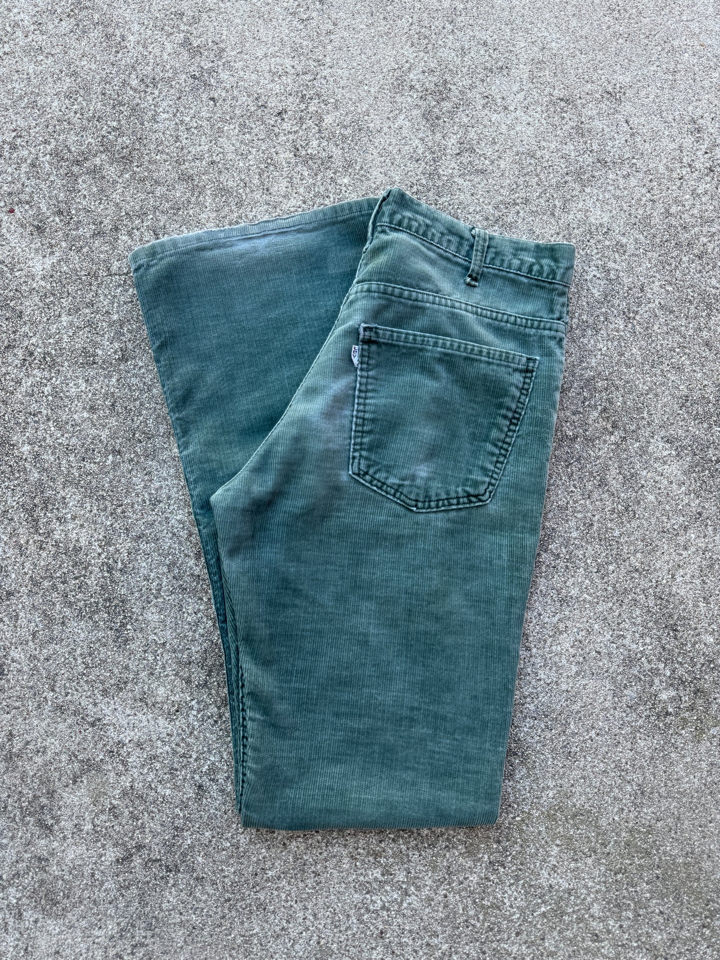 1970s Levis Corduroy Olive Flared Pants