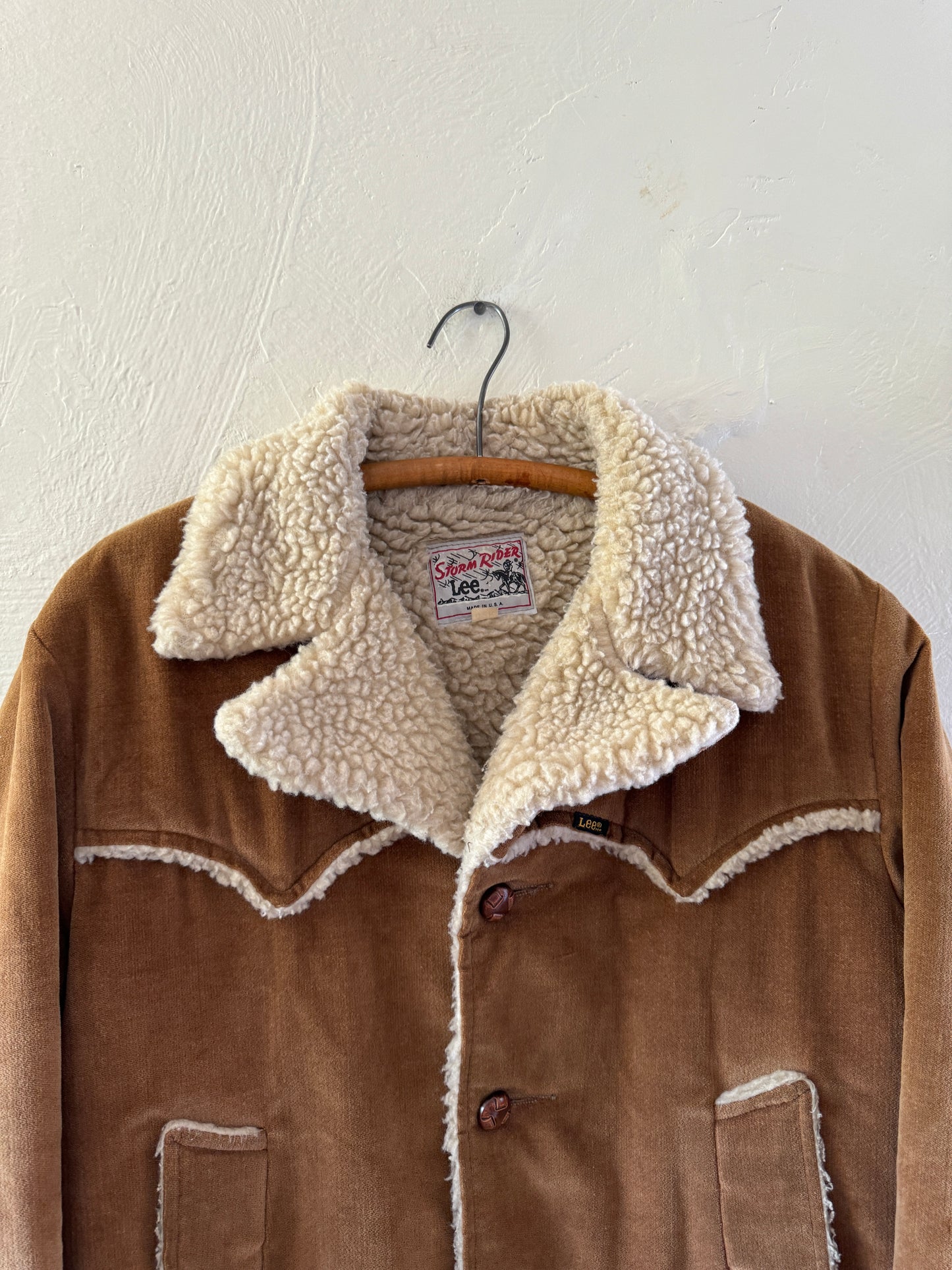 1970s Lee Storm Rider Sherpa Suede Western Jacket