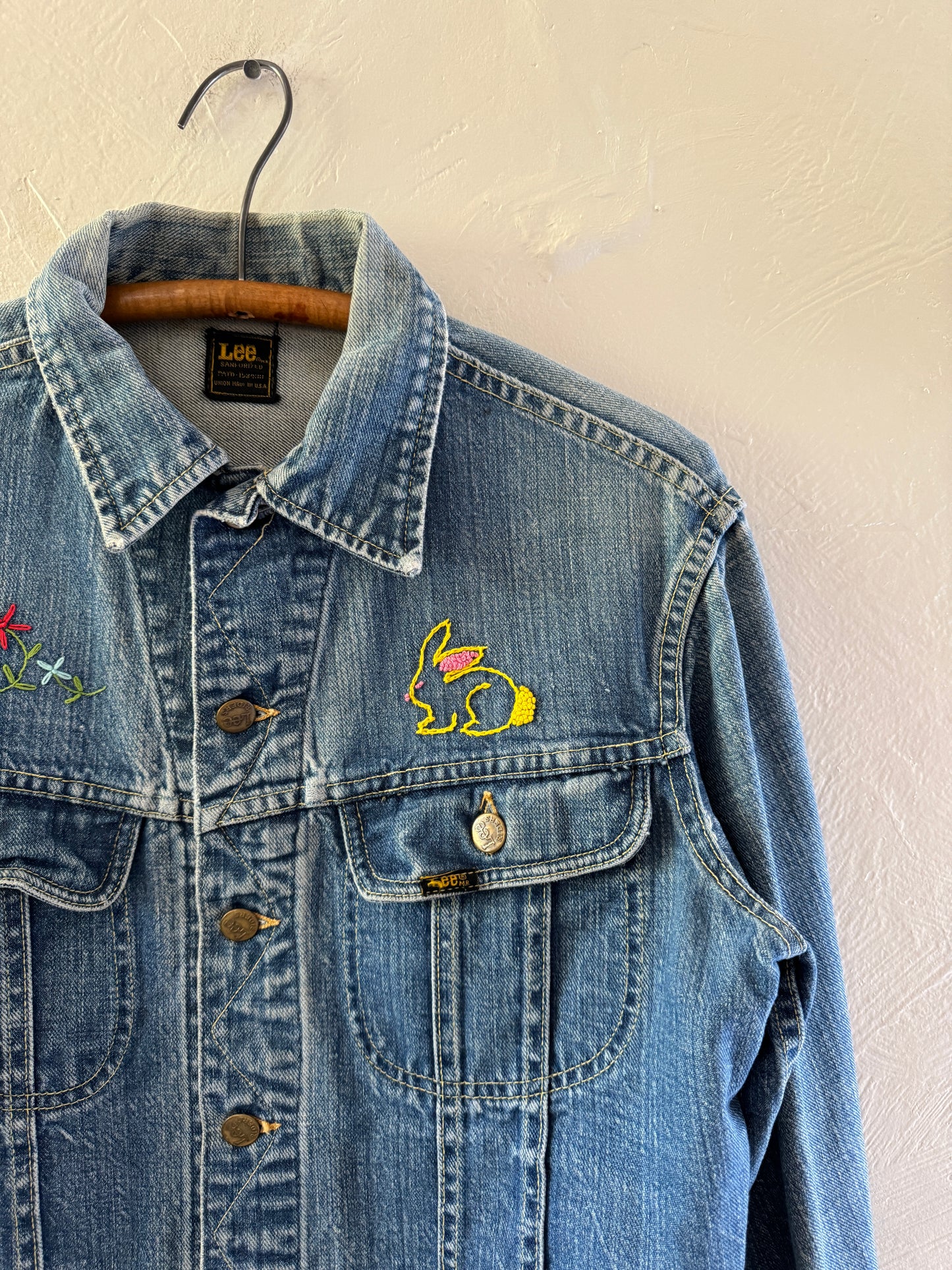 1970s Lee Sanforized Custom Embroidery Denim Jacket