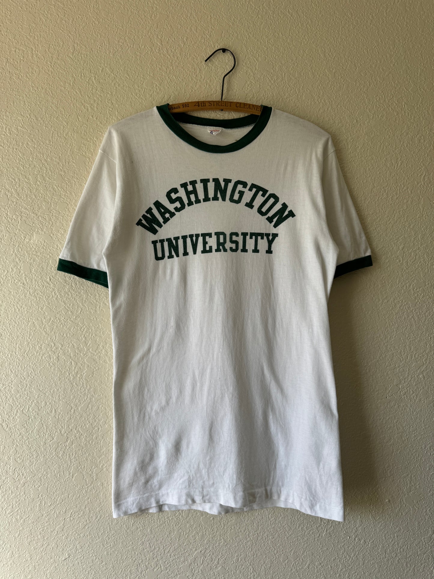 1950s Champion Running Man Washington University Ringer T-Shirt