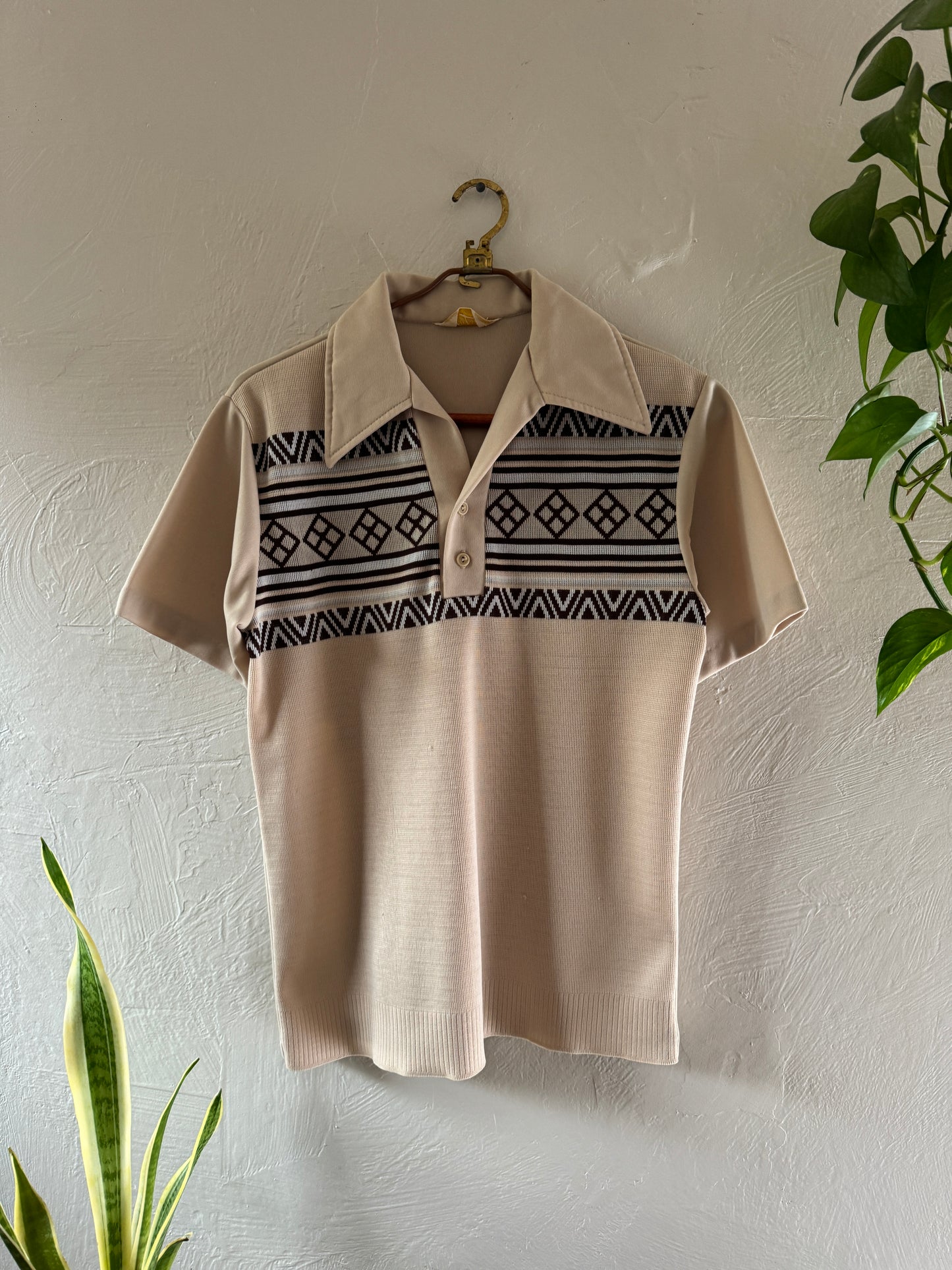 1970s Cream Polo Shirt