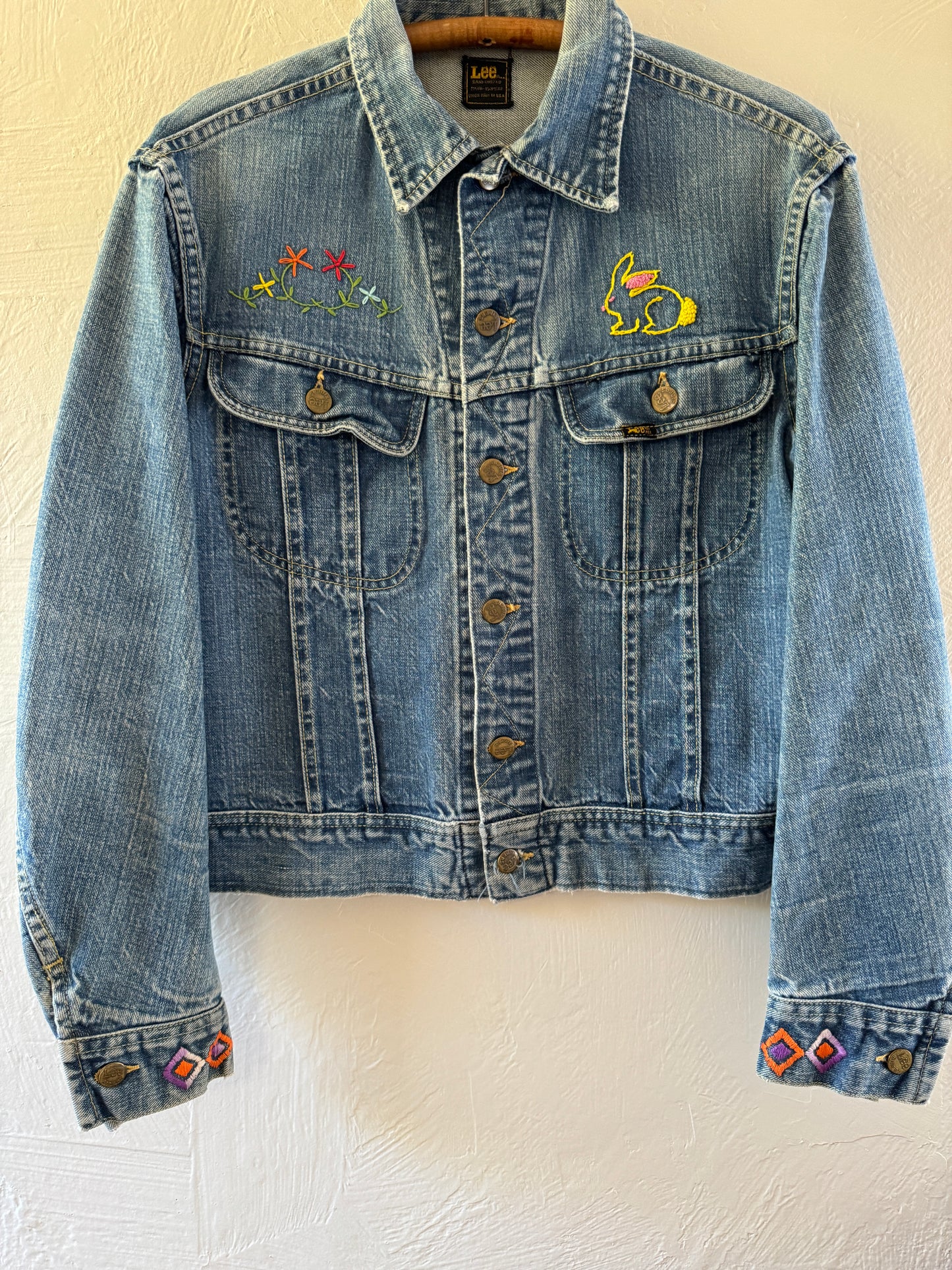 1970s Lee Sanforized Custom Embroidery Denim Jacket